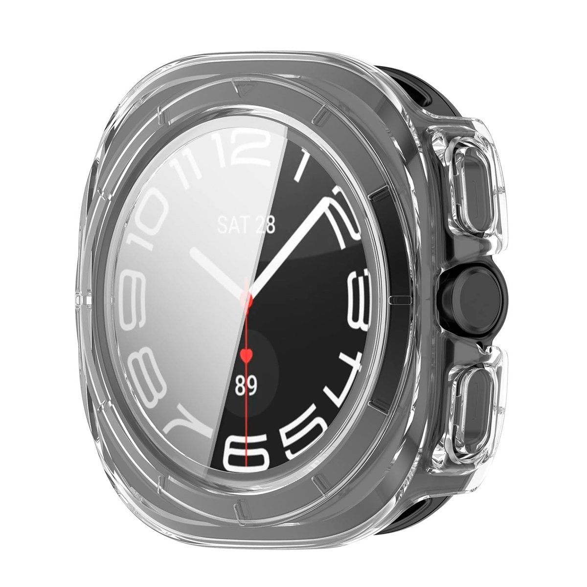 GENERICO - Case Bumper con Mica Incorporada para Samsung  Watch 7 Ultra 47mm Clear