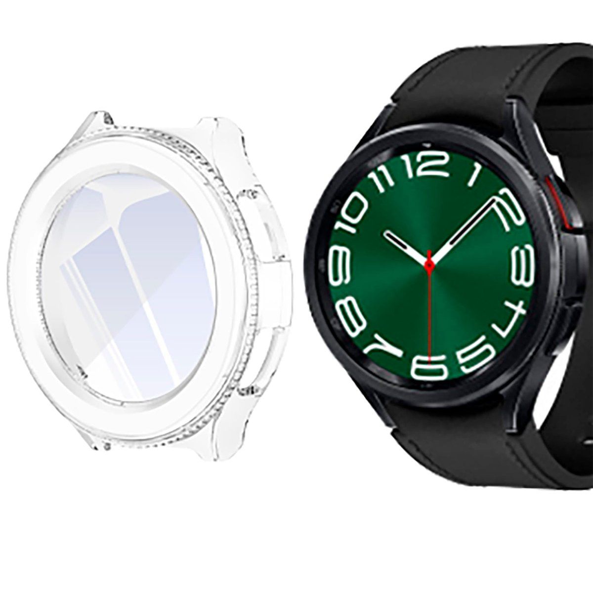 GENERICO - Case Bumper para Samsung Watch 6 Classic 47mm Transparente