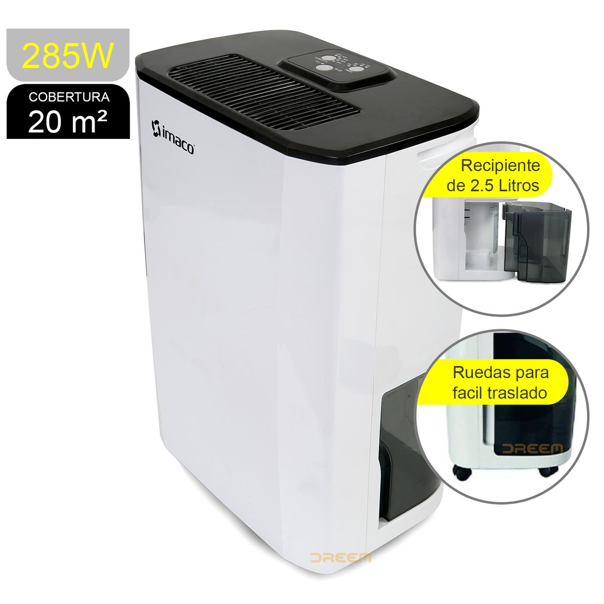 IMACO - Deshumedecedor Digital 2.5 Litros DHE1002