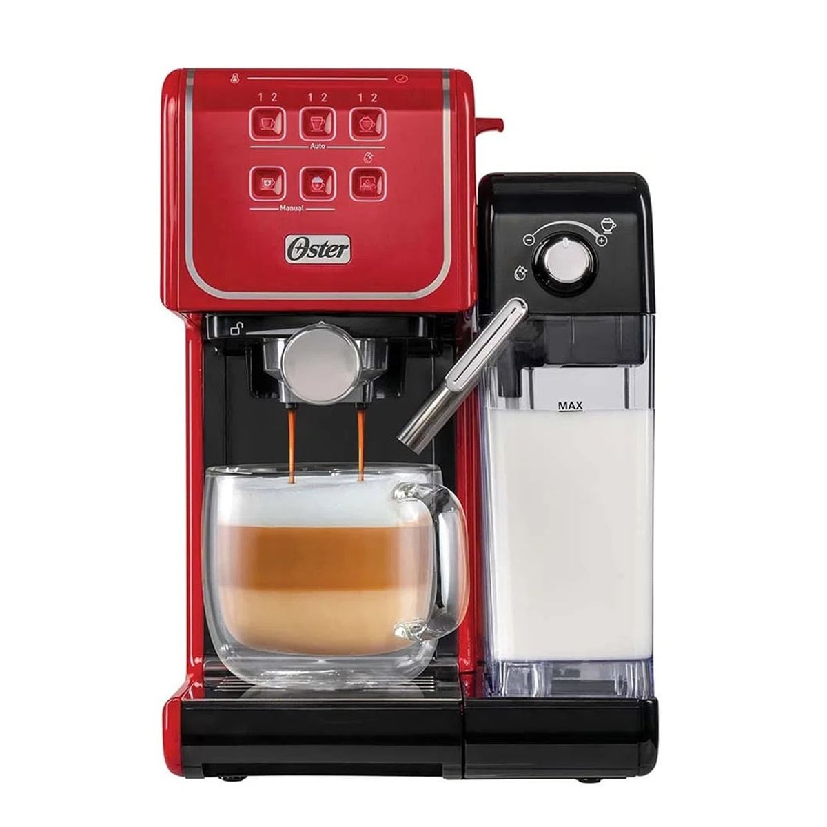 OSTER - Cafetera Oster Prima Latte Automatica BVSTEM6801R Rojo