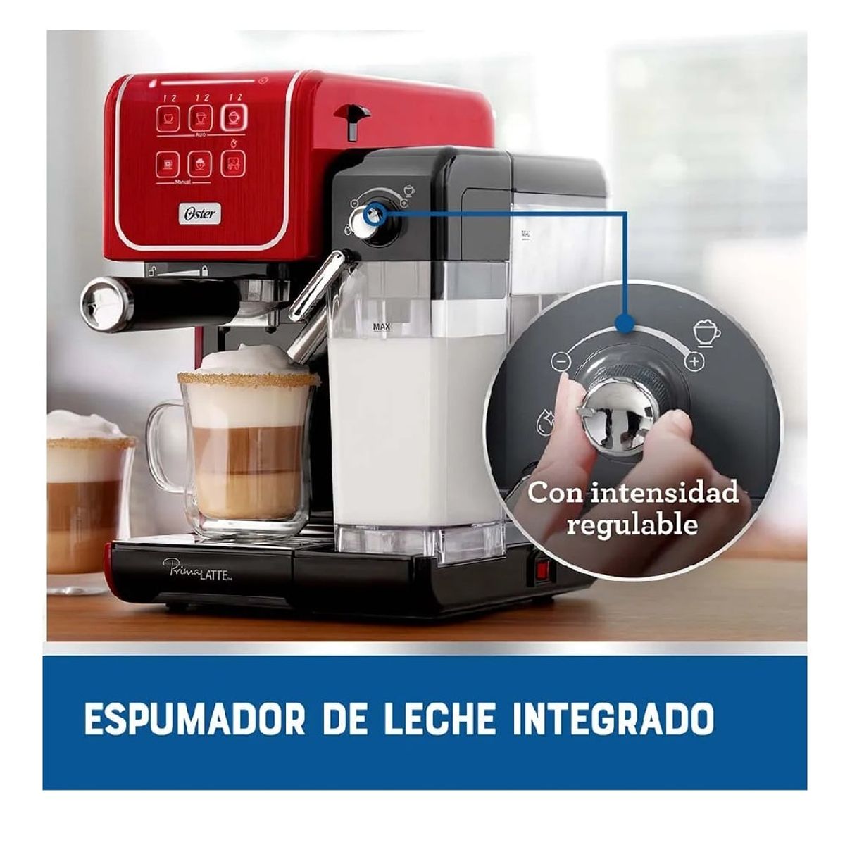 OSTER - Cafetera Oster Prima Latte Automatica BVSTEM6801R Rojo