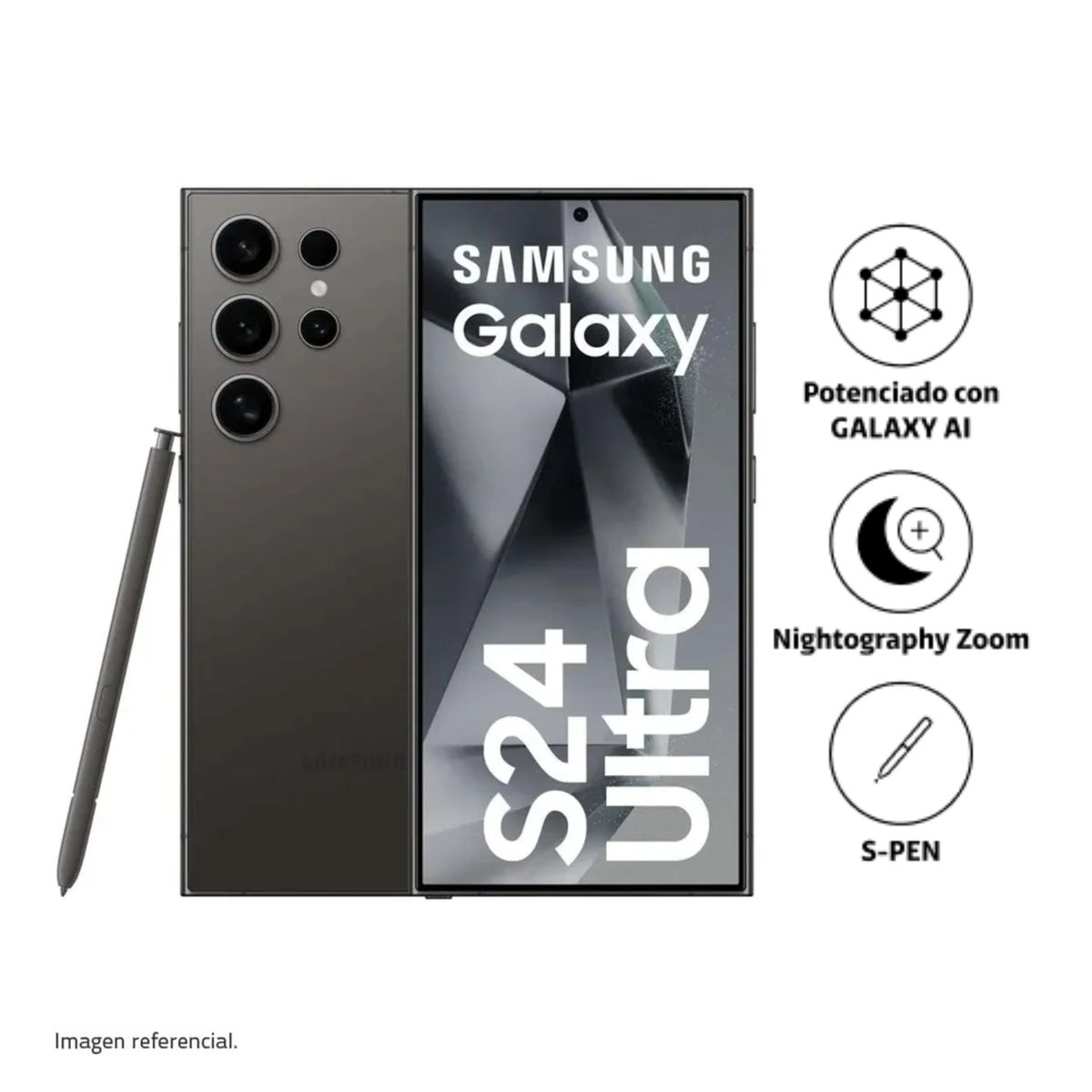 SAMSUNG - Celular Samsung Galaxy S24 Ultra 512GB 12GB RAM Titanium Black