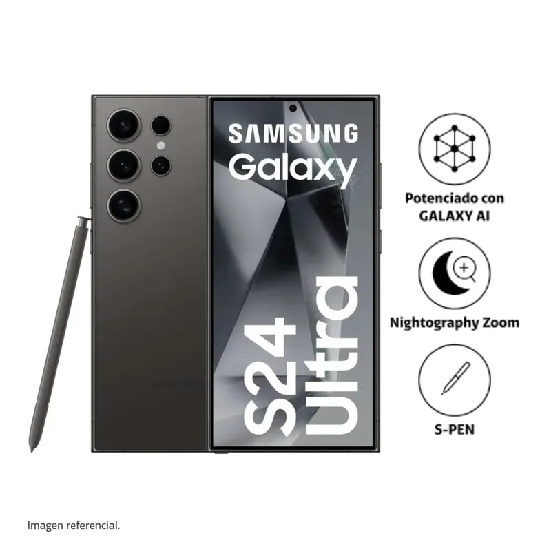 SAMSUNG - Celular Samsung Galaxy S24 Ultra 512GB 12GB RAM Titanium Black