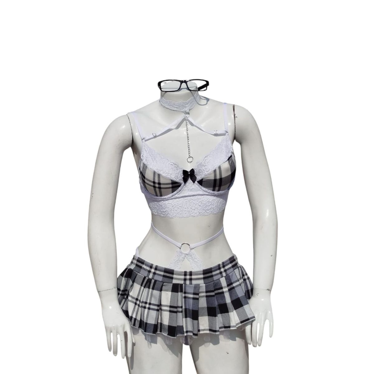 GENERICO - DISFRACES LENCERIA SEXY DE COLEGIALA EN TALLAS S-M-L