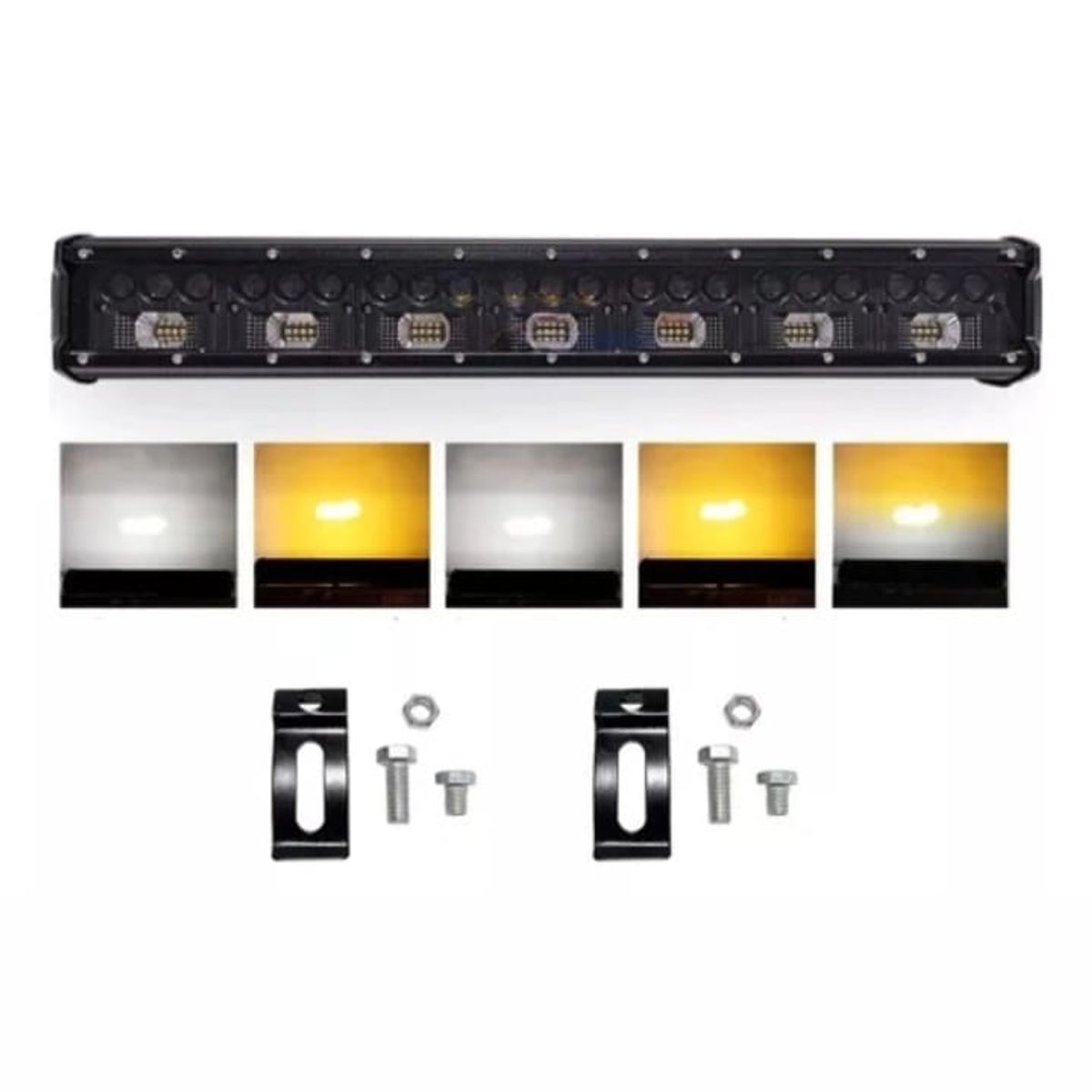 GENERICO - Barra Led Neblinero 168 W Luz Dual blanco/ambar
