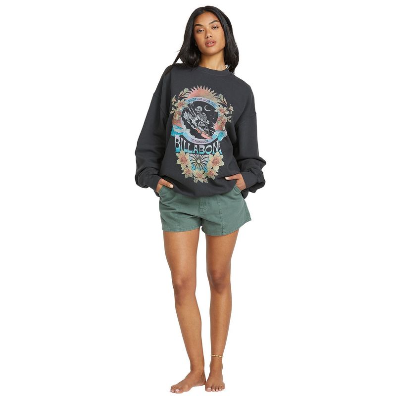 BILLABONG - Polerón Billabong Mujer Ride In Crew Negro BILLABONG