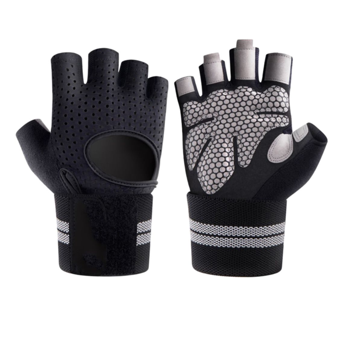 GENERICO - Guante Deportivo Con Muñequera Transpirable gimnasio Grey TS