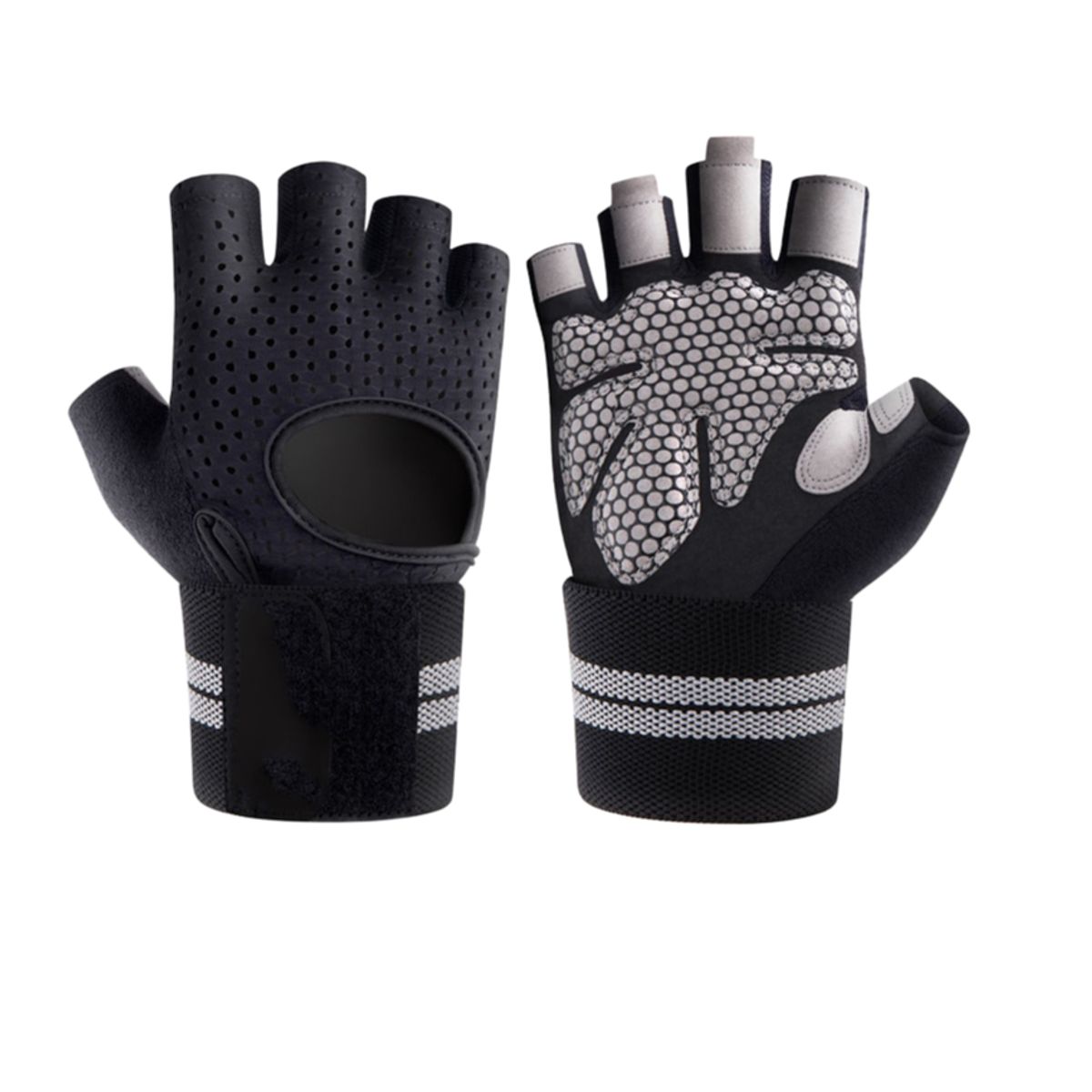 GENERICO - Guante Deportivo Con Muñequera Transpirable gimnasio Grey TS