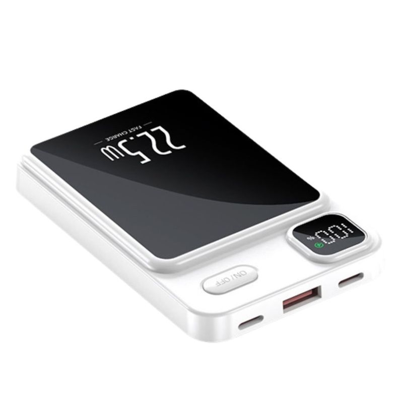 SUPER - Power Bank Magnético SUPER Carga Inalámbrica 15000mAh CP01 - Blanco