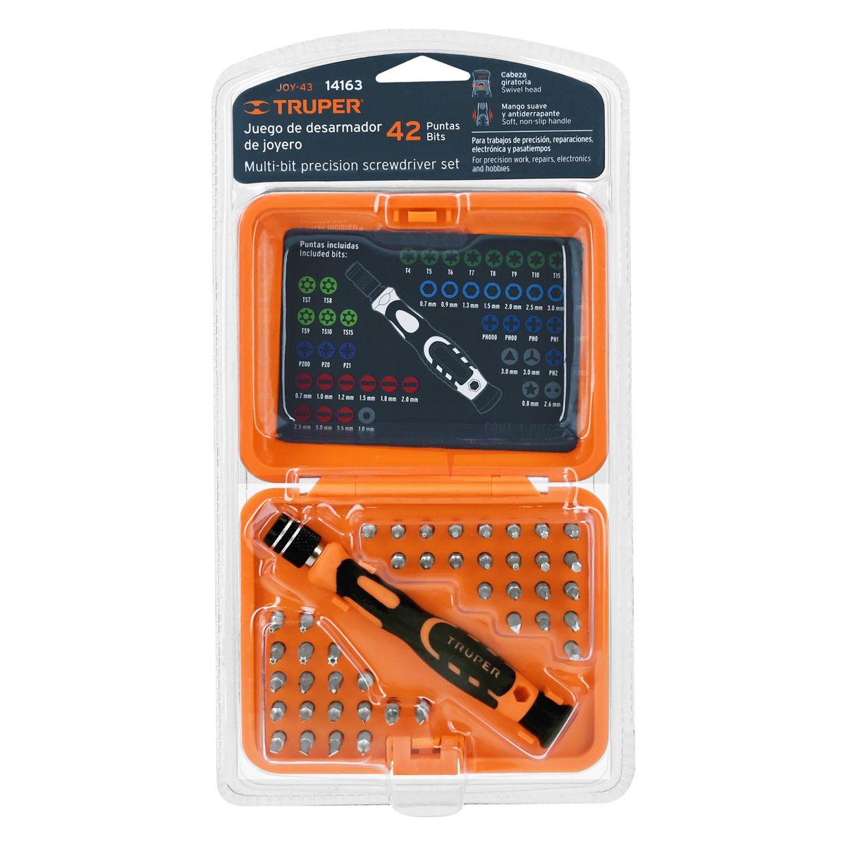 TRUPER - Desarmador de Precisión con 42 Puntas Intercambiables