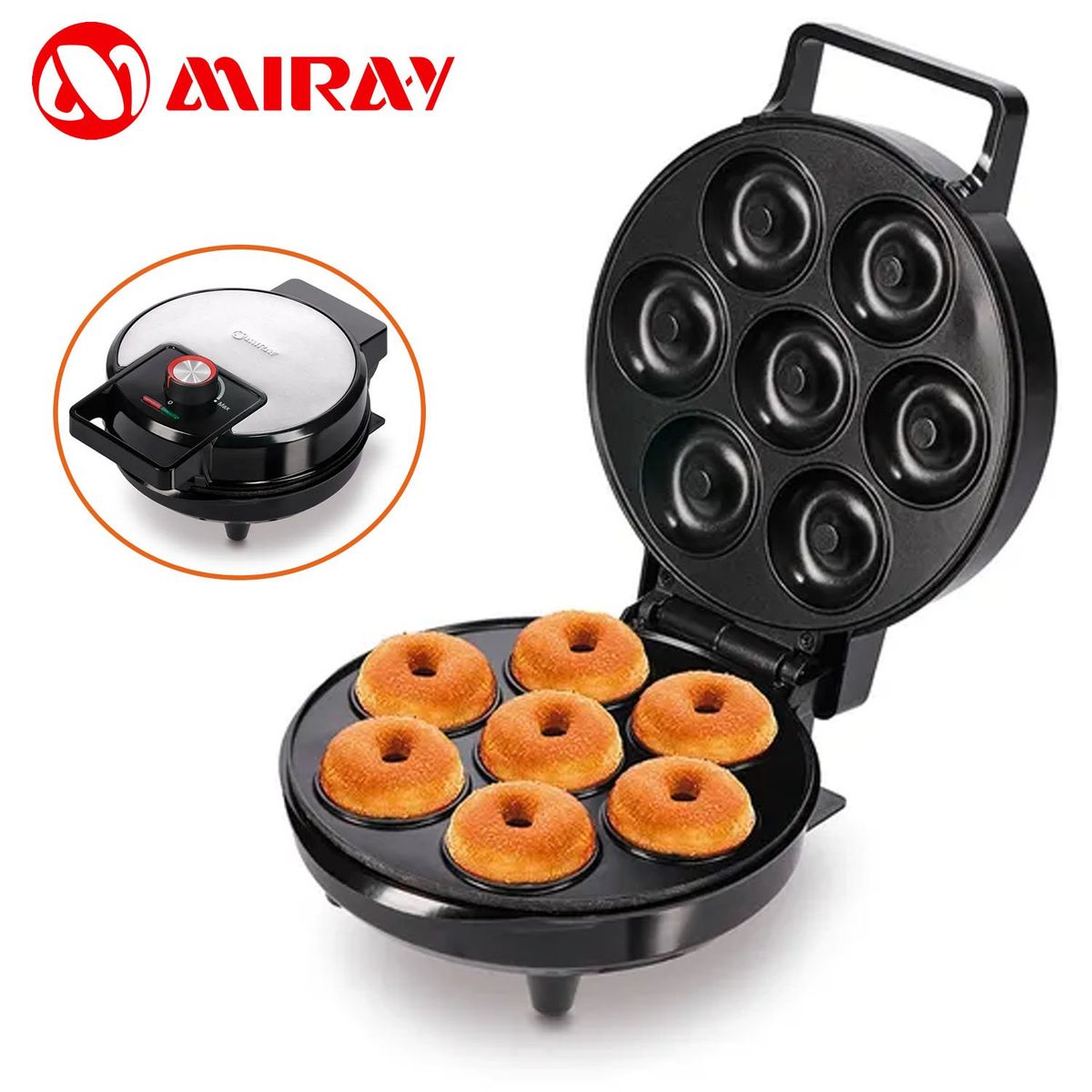 MIRAY - Máquina Mini Donas Miray MDM-86 Negro