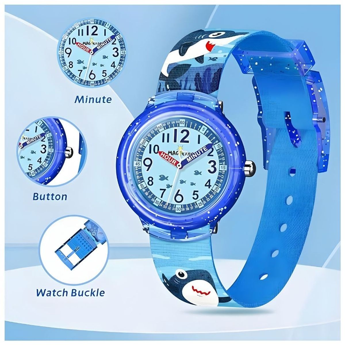 GRUPO CB - Reloj Casual para Niños Modelo Tiburón