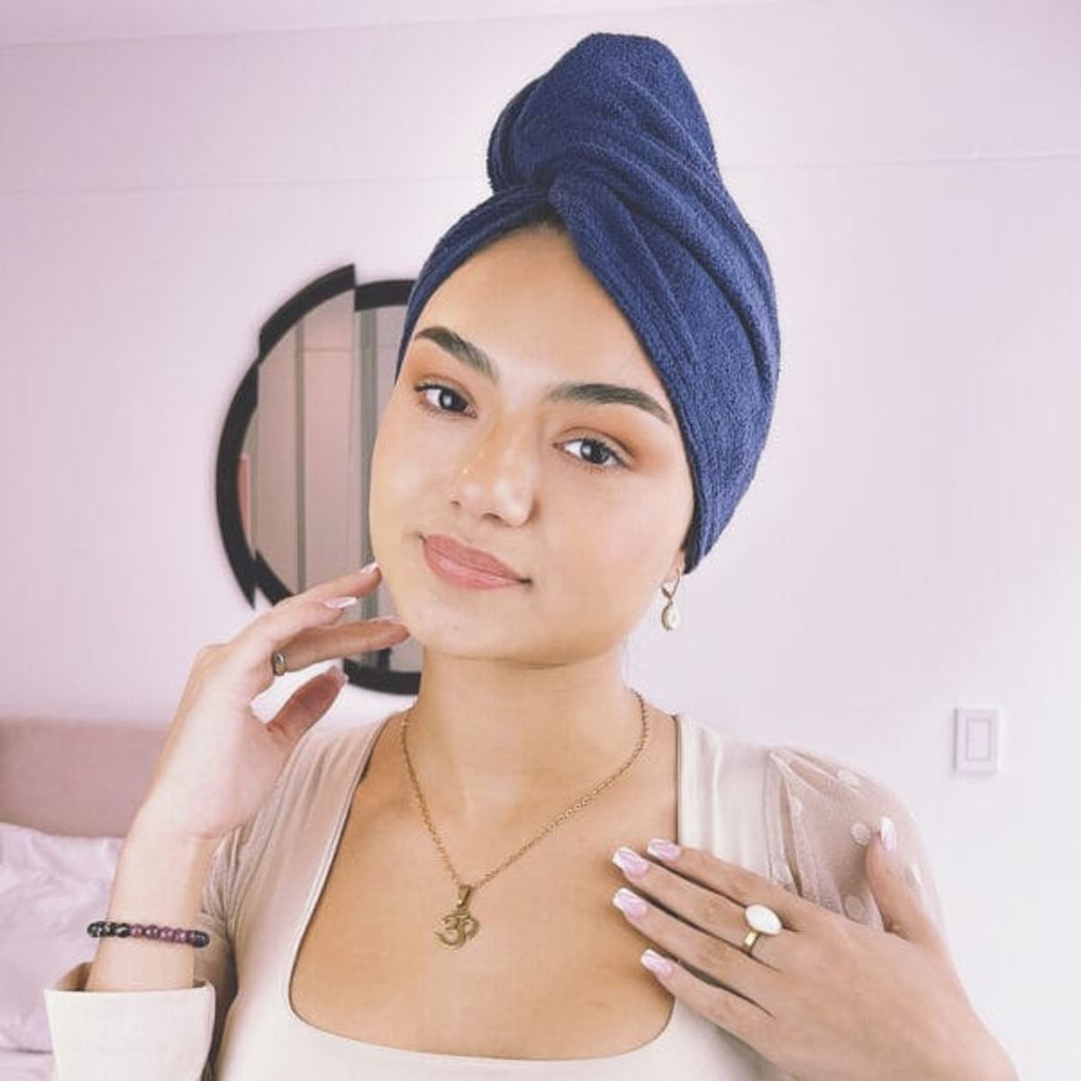 SANTOS RIZOS - Turbante de microfibra - Secado Anti Frizz Adulto Color Entero