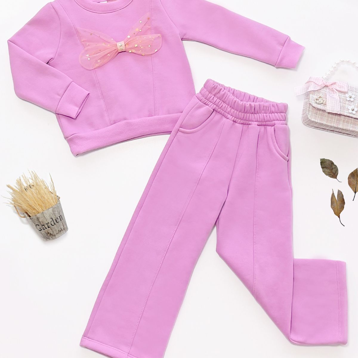 KIDS MASHMELO - Conjunto de Buzo con Polera y Pantalón Palazzo para Niña Kids Mashmelo