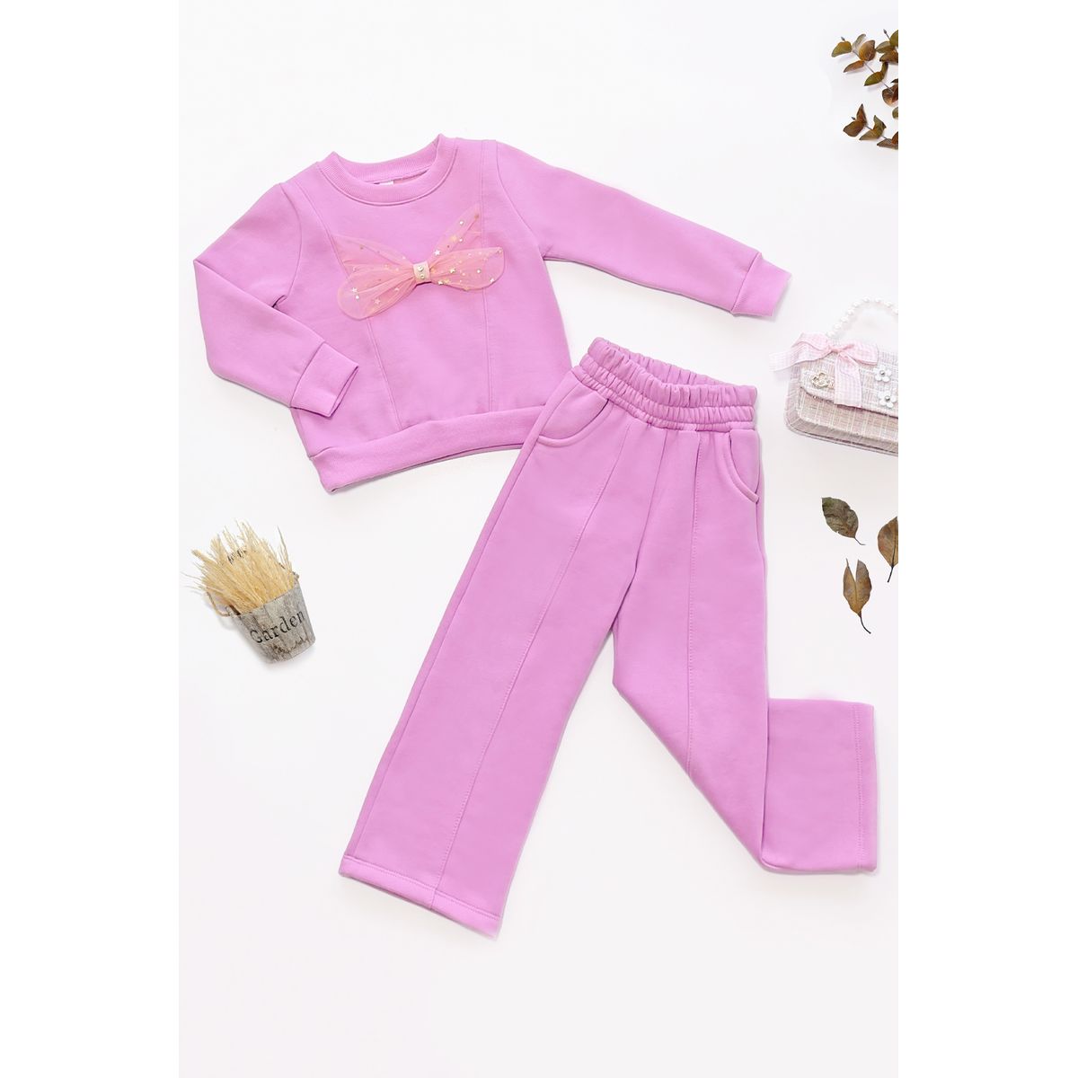 KIDS MASHMELO - Conjunto de Buzo con Polera y Pantalón Palazzo para Niña Kids Mashmelo