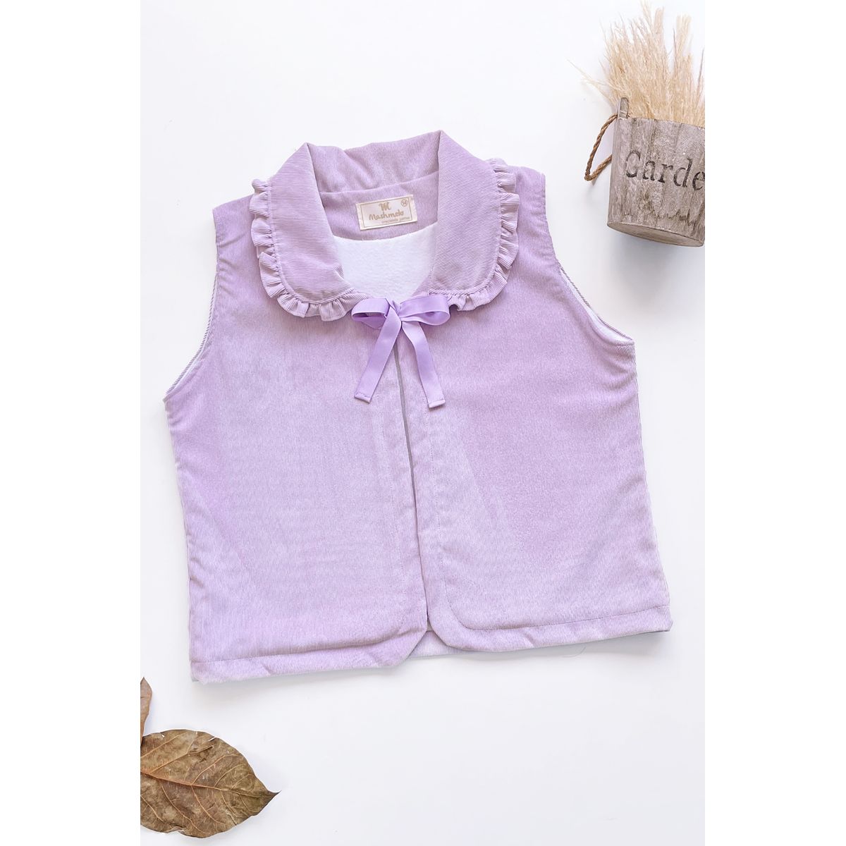 KIDS MASHMELO - Chaleco con Volantes en Cuello y Lazo para Niña Kids Mashmelo