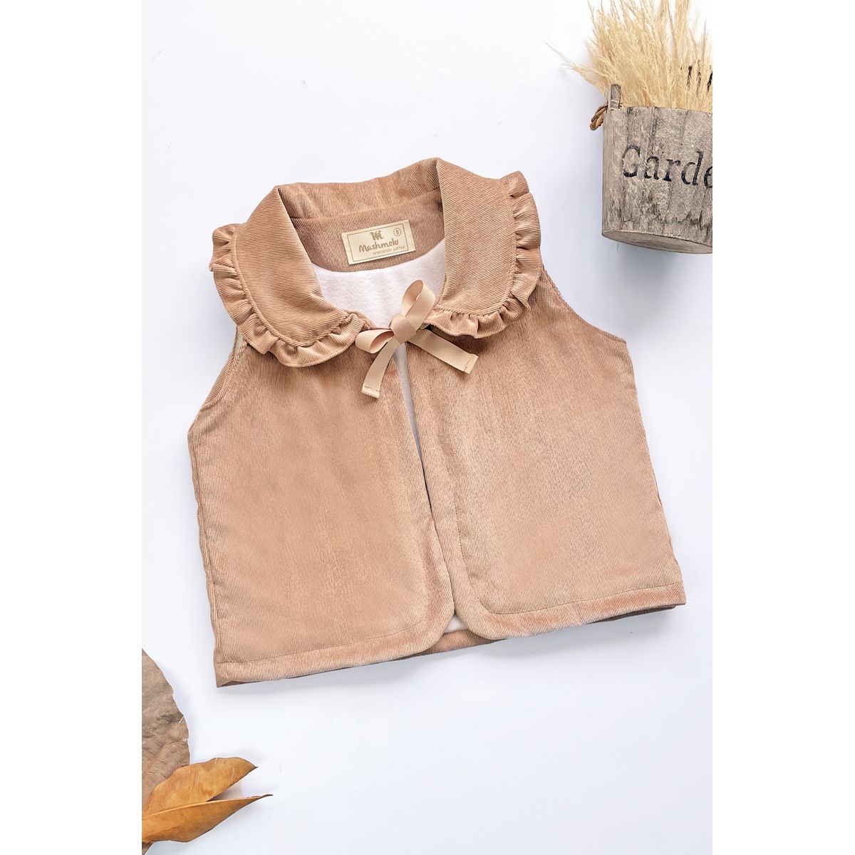 KIDS MASHMELO - Chaleco con Volantes en Cuello y Lazo para Niña Kids Mashmelo