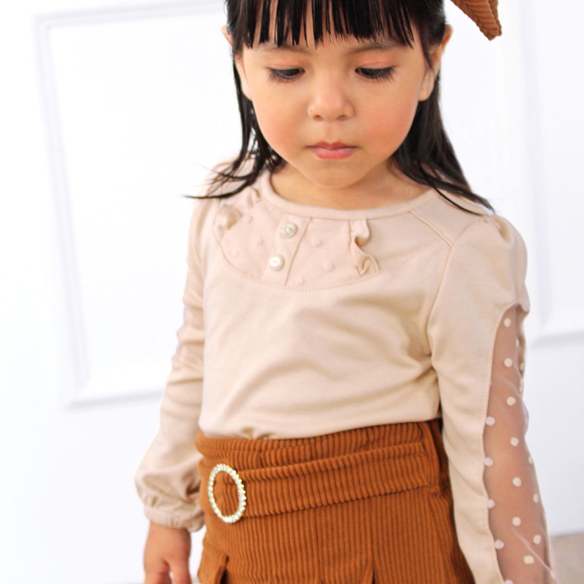 KIDS MASHMELO - Polo en Algodón con Volantes y Pechera  para Niña Kids Mashmelo