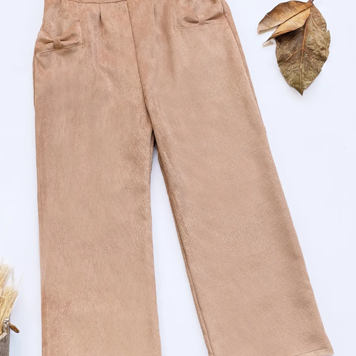 KIDS MASHMELO - Pantalón con Pretina en V y Bolsillos con Lazo para Niña Kids Mashmelo