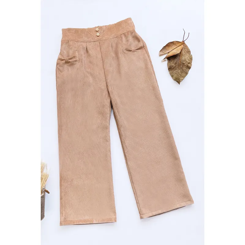 KIDS MASHMELO - Pantalón con Pretina en V y Bolsillos con Lazo para Niña Kids Mashmelo