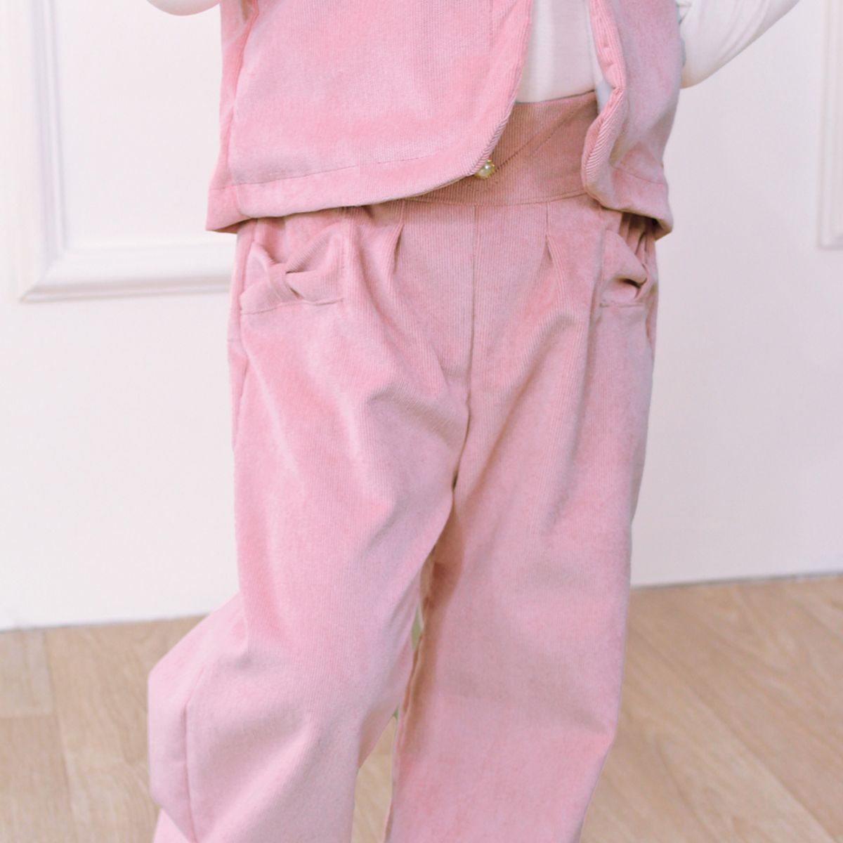 KIDS MASHMELO - Pantalón con Pretina en V y Bolsillos con Lazo para Niña Kids Mashmelo