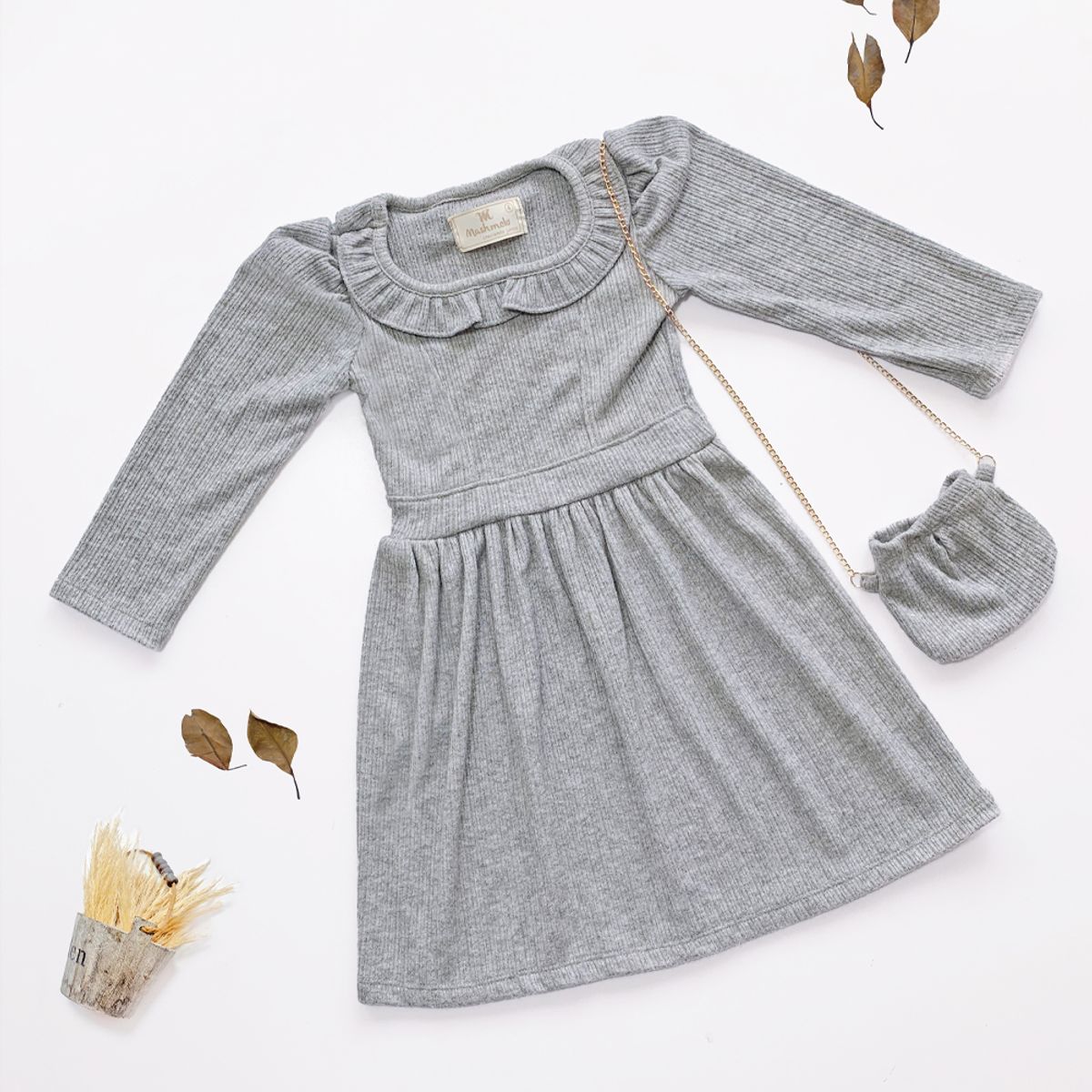 KIDS MASHMELO - Vestido Casual en Tejido Canalé para Niña Kids Mashmelo