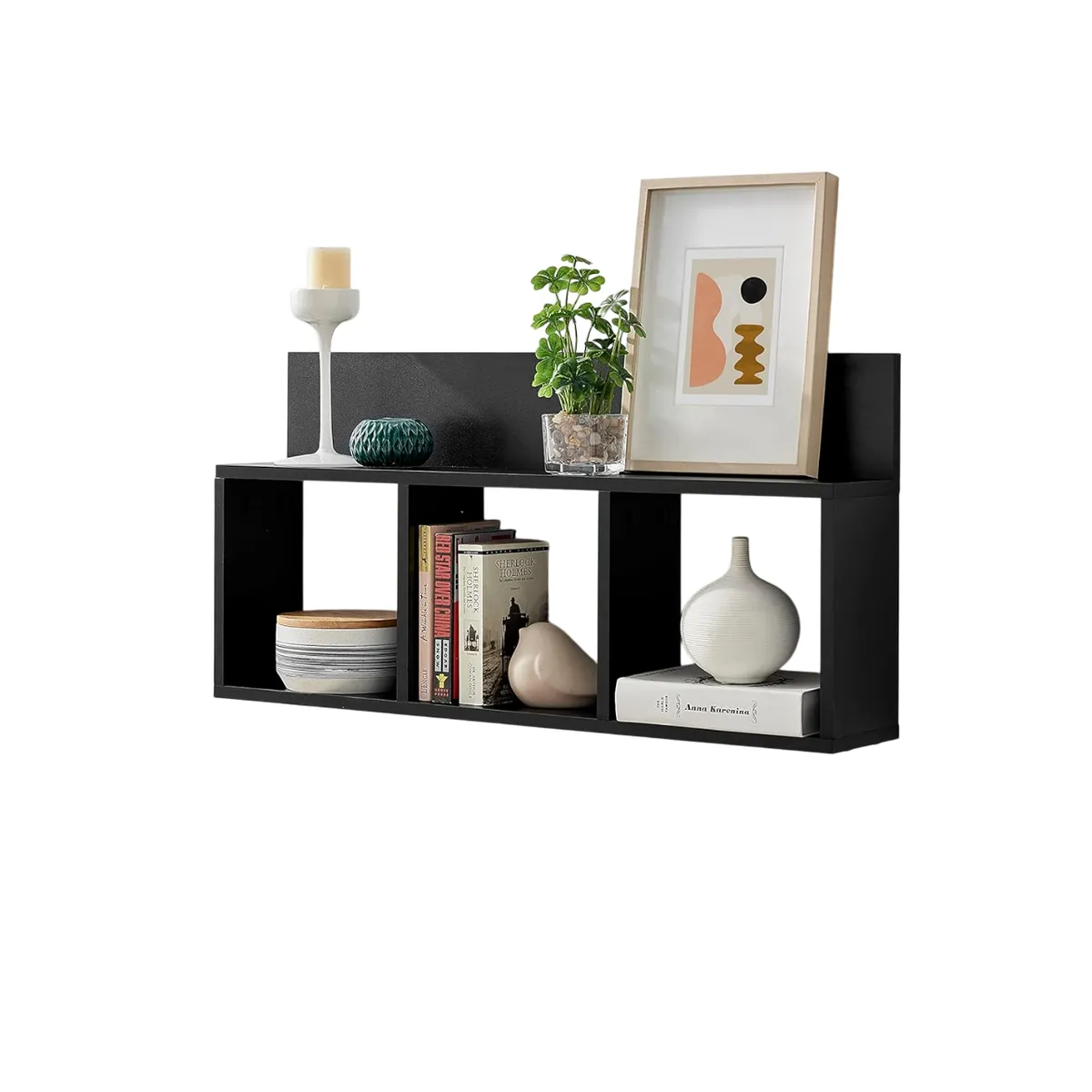 GENERICO - Repisa Estante Flotante Melamina Negro