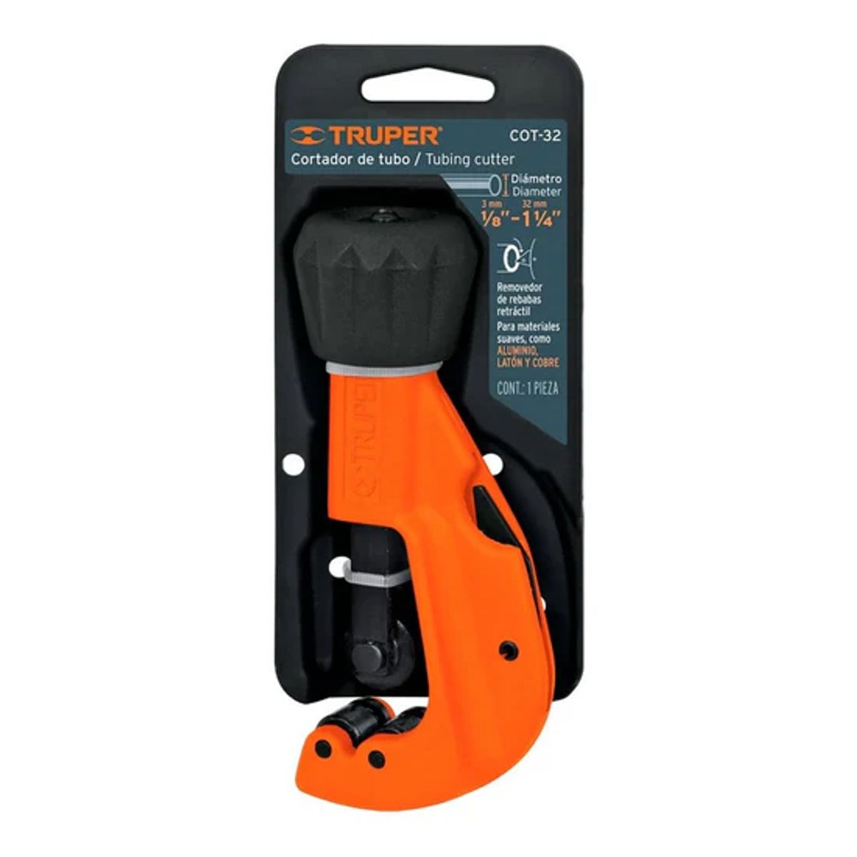 TRUPER - Cortador Tubo De Cobre 1/8 A 1-1/4 Cuchilla 18 Mm