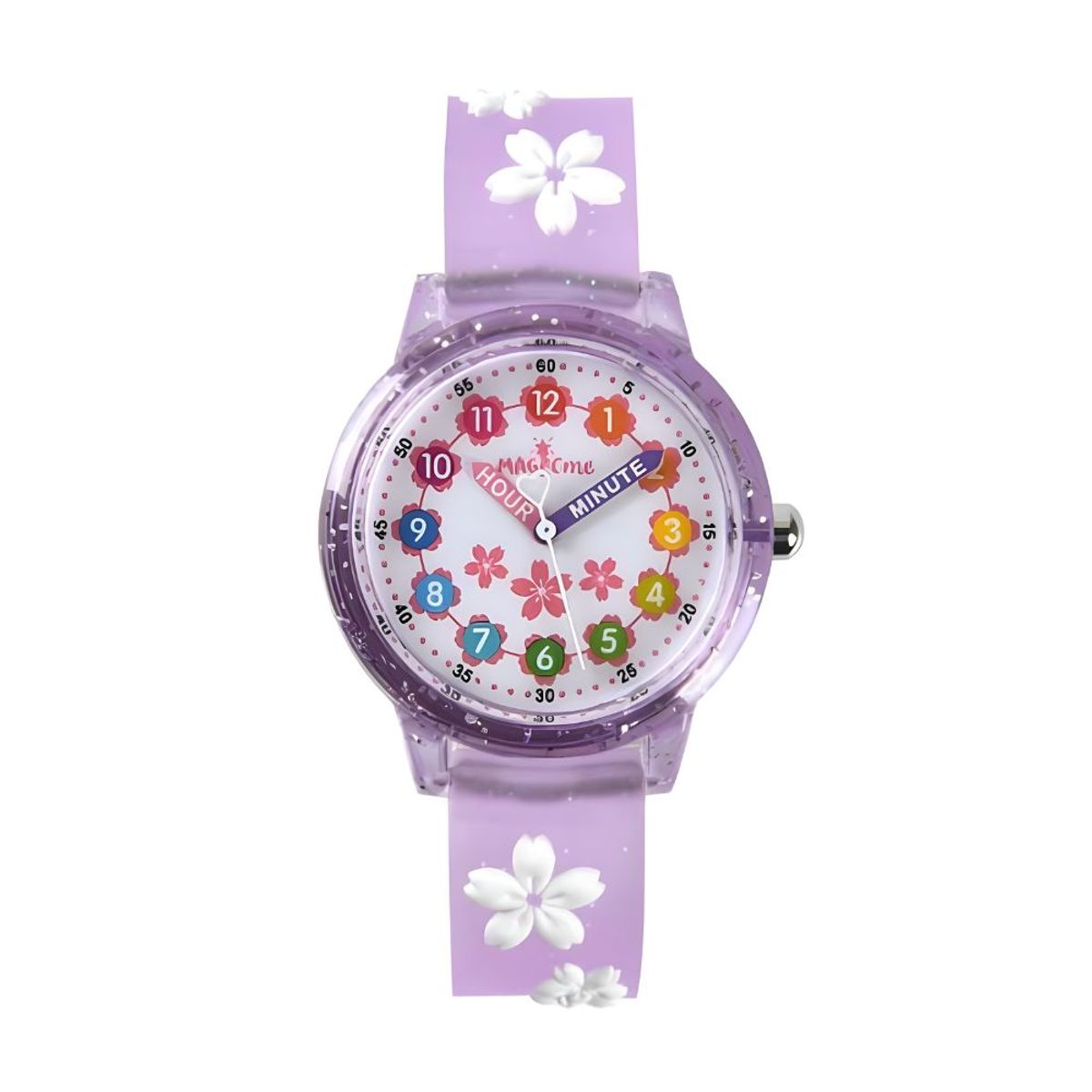 GRUPO CB - Reloj Casual para Niña Modelo Margaritas Lilas