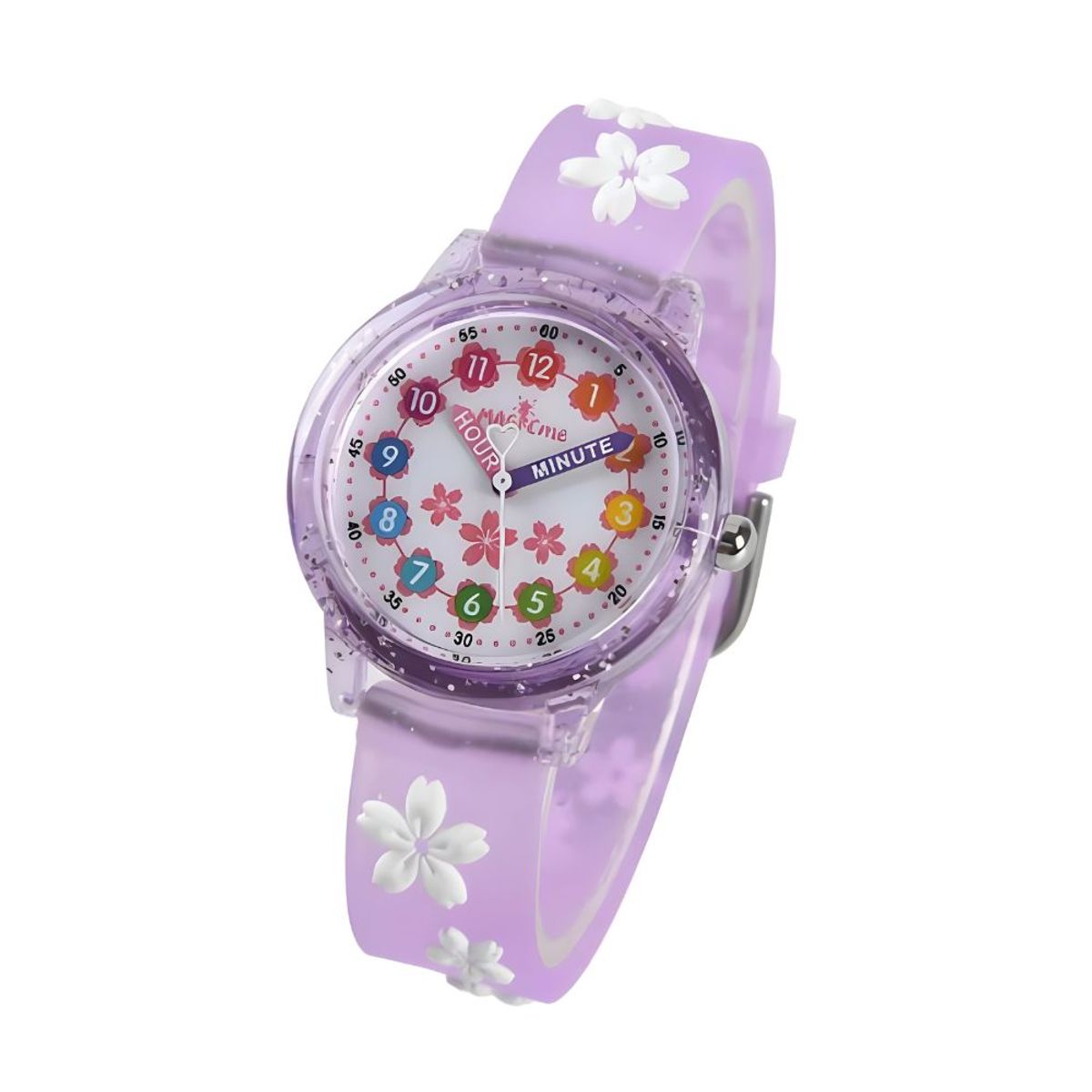 GRUPO CB - Reloj Casual para Niña Modelo Margaritas Lilas