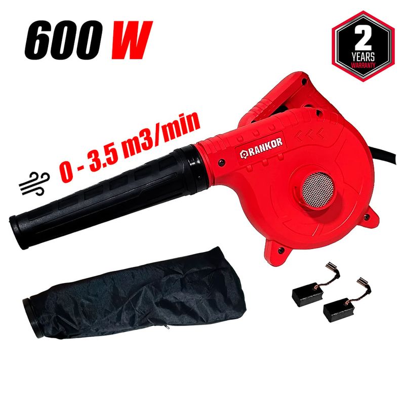 RANKOR - Sopladora Aspiradora Industrial RAB60001 600W Velocidad Variable