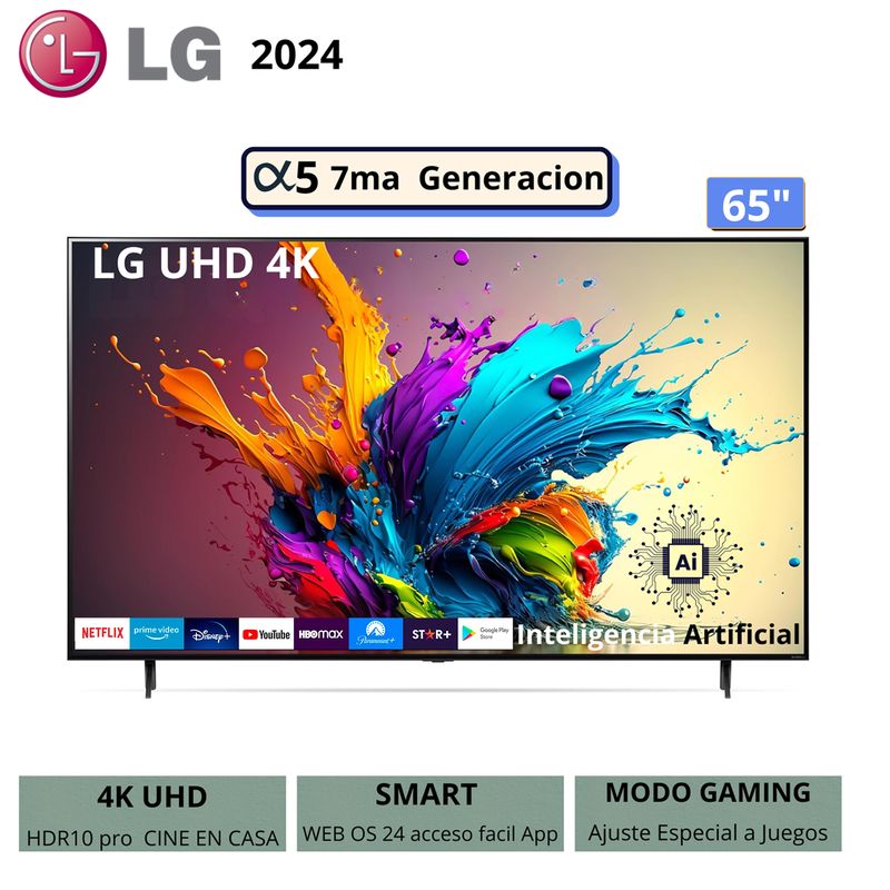LG - Televisor 65 Lg Uhd 4k Thinq Ai 65ut7300psa 2024