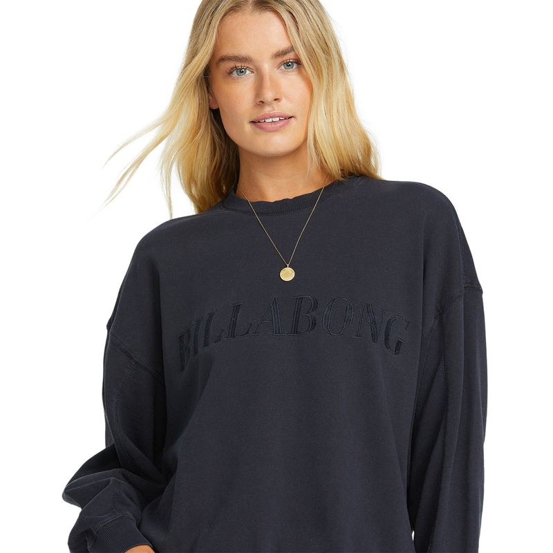 BILLABONG - Polerón Billabong Mujer So Typical Kendal Crew Negro BILLABONG