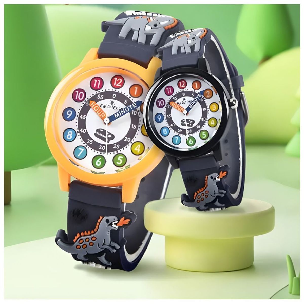GRUPO CB - Reloj Casual para Niño Modelo Mundo Jurasico Amarillo