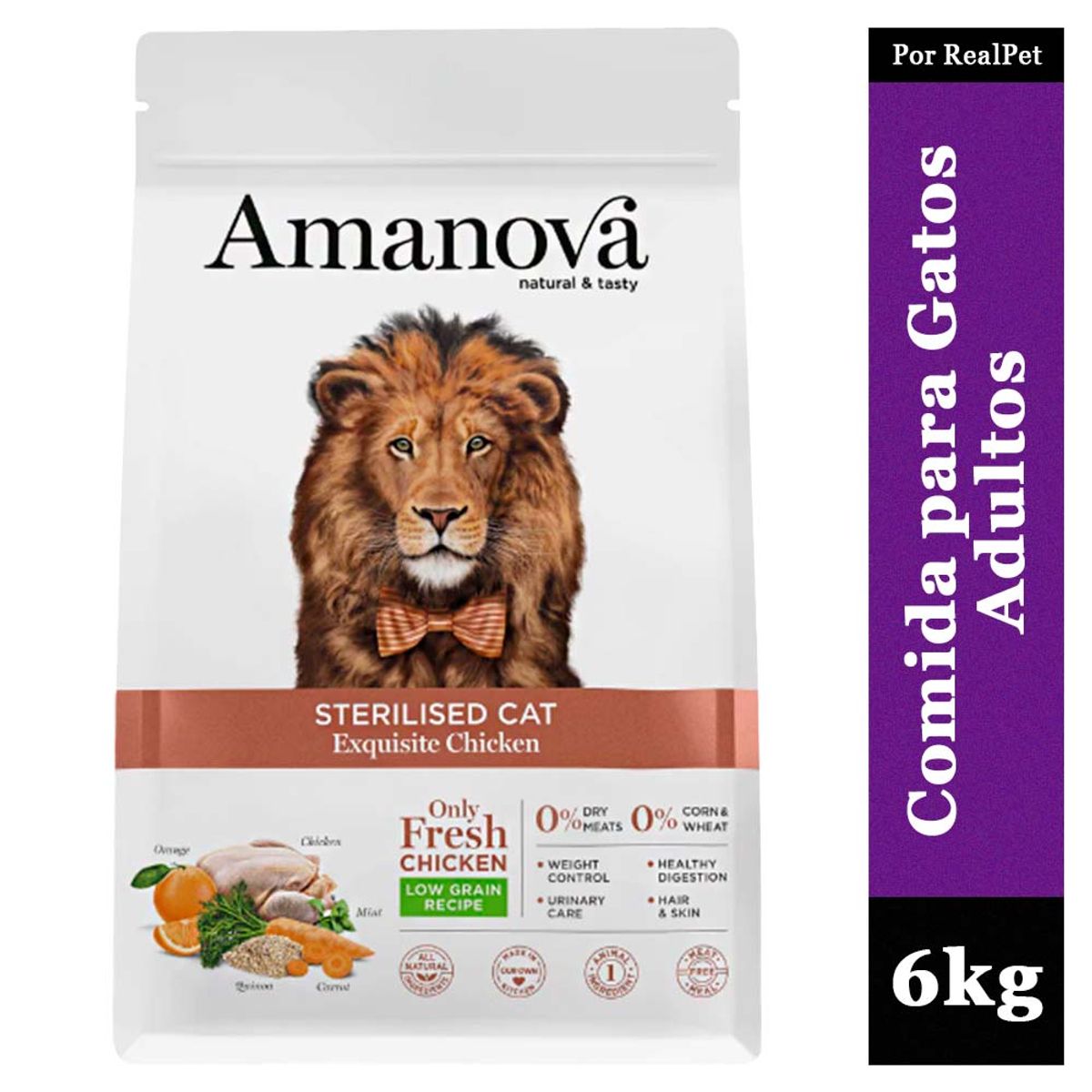 GENERICO - Comida Gato Esterilizado Amanova Pollo Exquisite Chicken 6kg