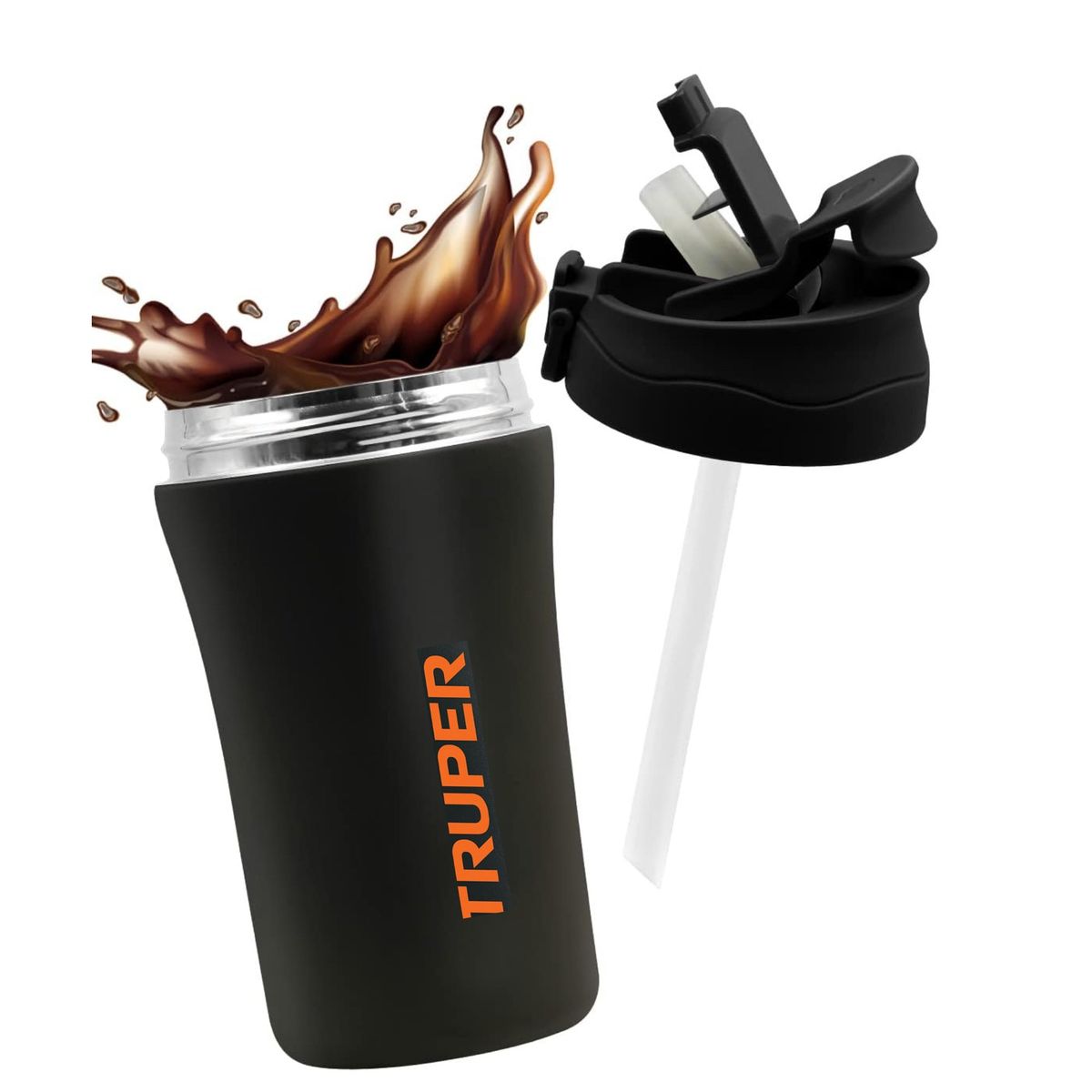 TRUPER - Termo tomatodo de acero inoxidable de 400 ml Truper