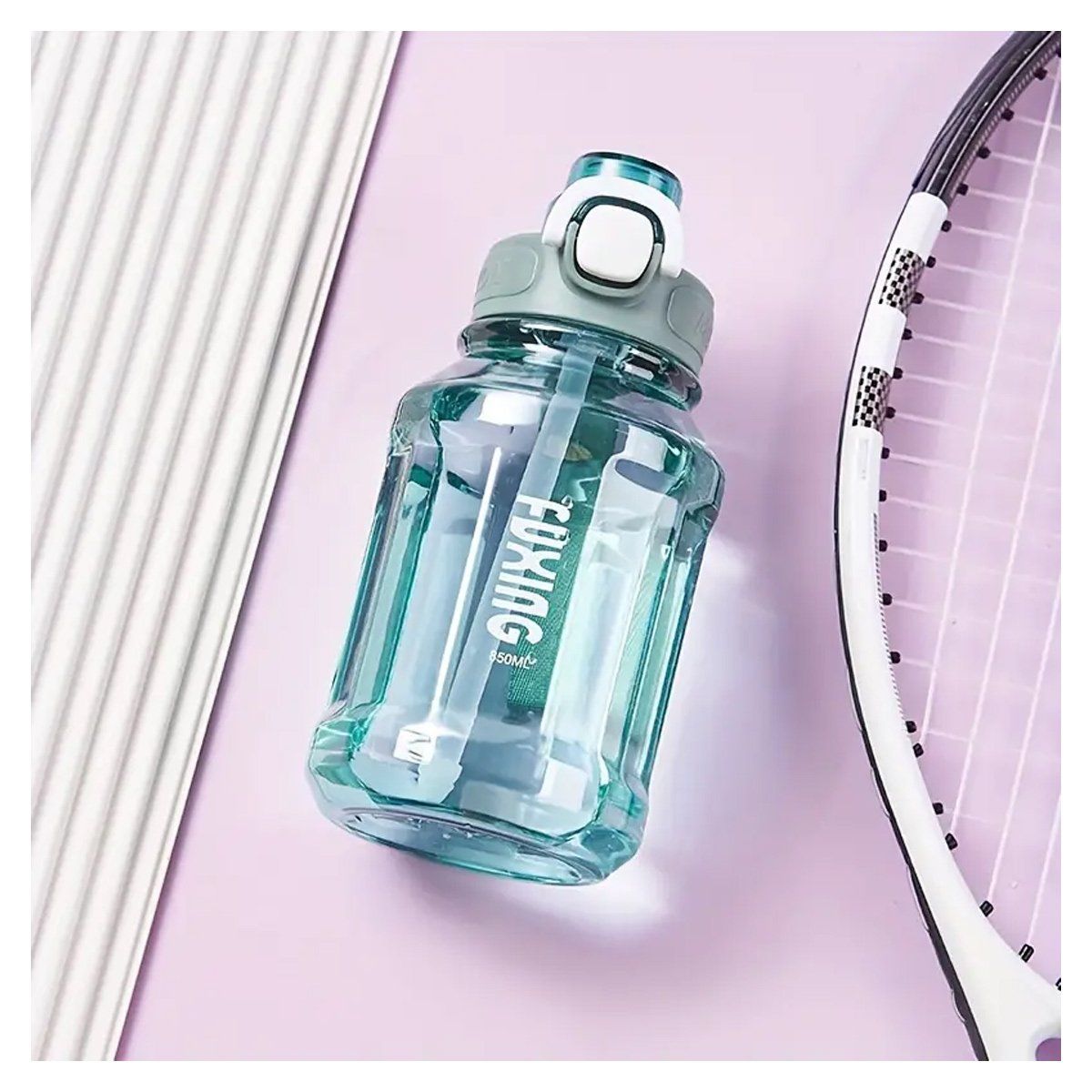 GRETAIL - Botella Moderna De Policarbonato Con Seguro 1300Ml Verde