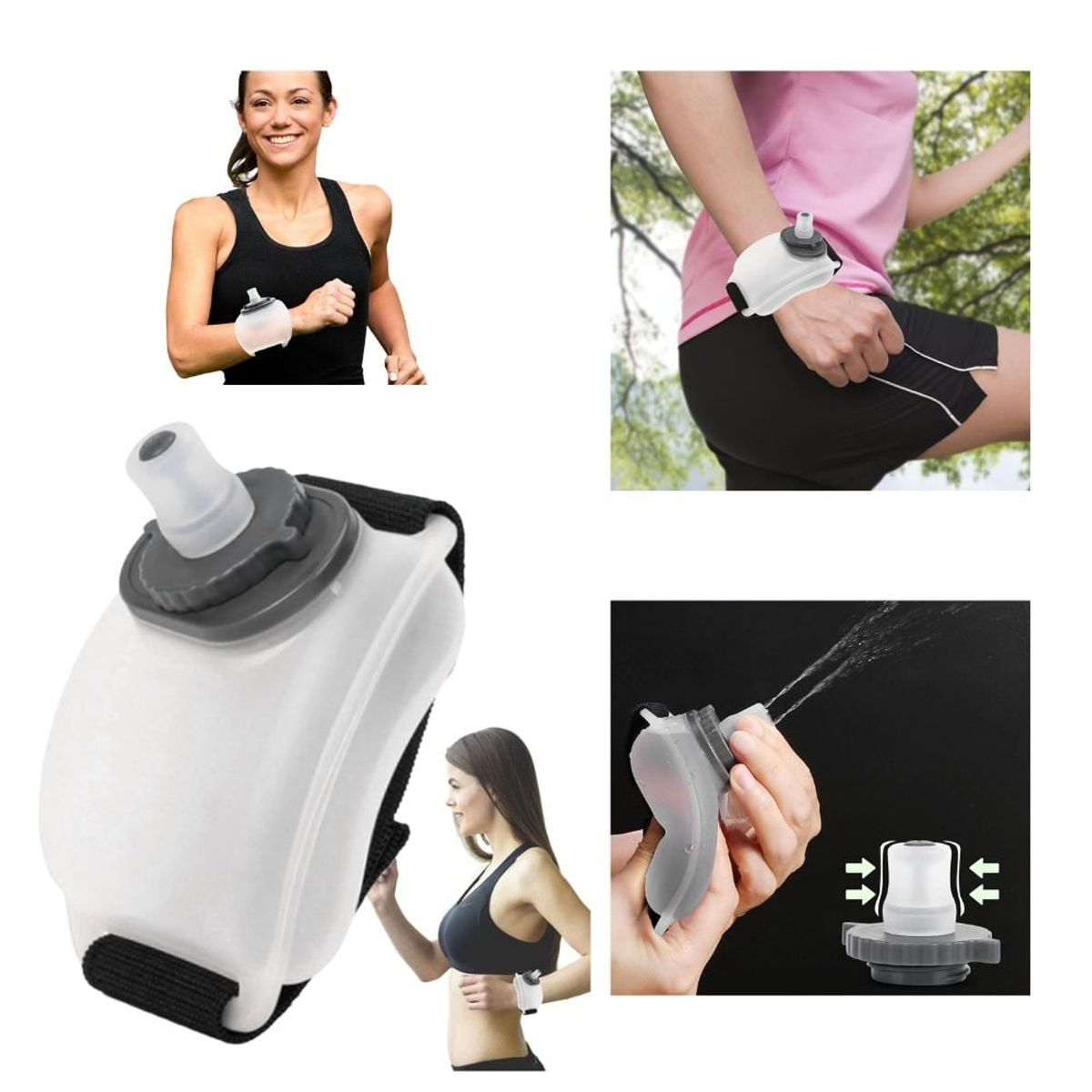 SHEEPBUSTER - Botella de Agua Deportiva Ajustable de Muñeca 200ml Naranja