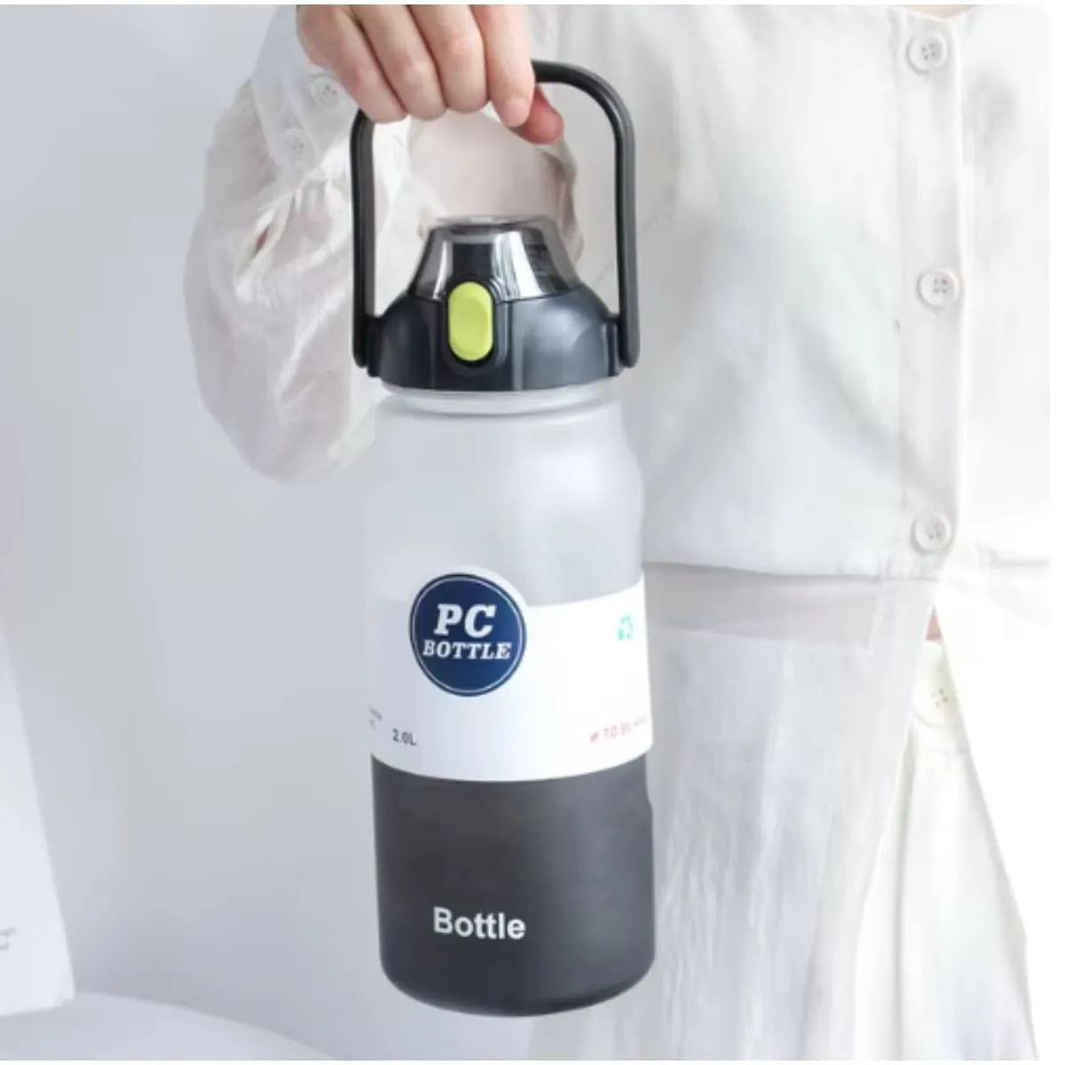 ELMEJORPRECIO - Tomatodo Portátil PC con Stickers Capacidad de 2 Litros Negro