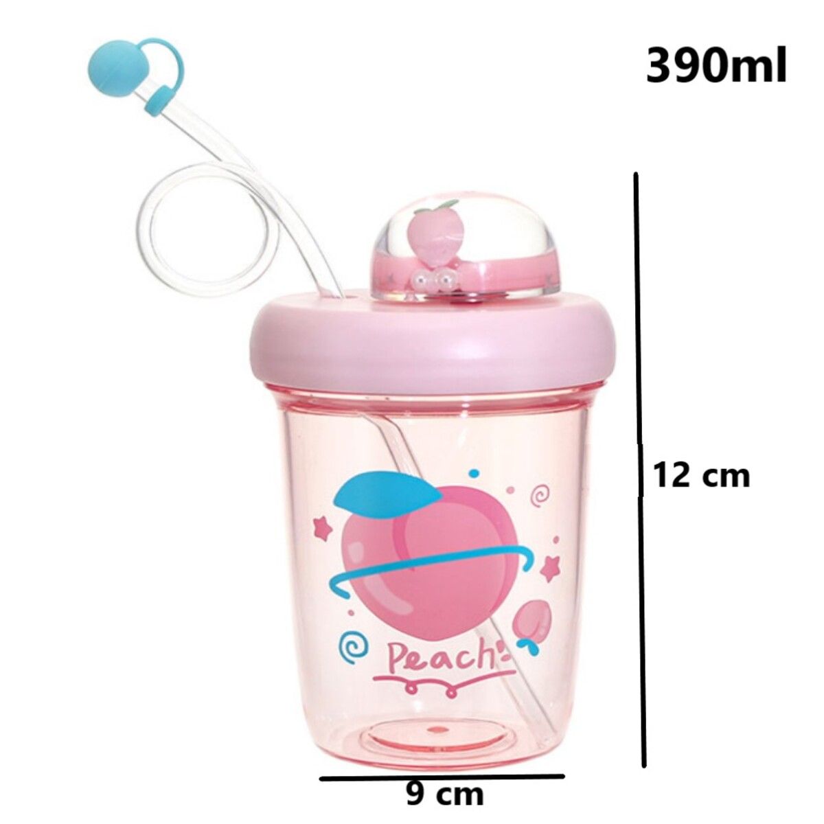 ELMEJORPRECIO - Vaso Tomatodo Kawai Con Sorbete Capacidad De 390ml Durazno