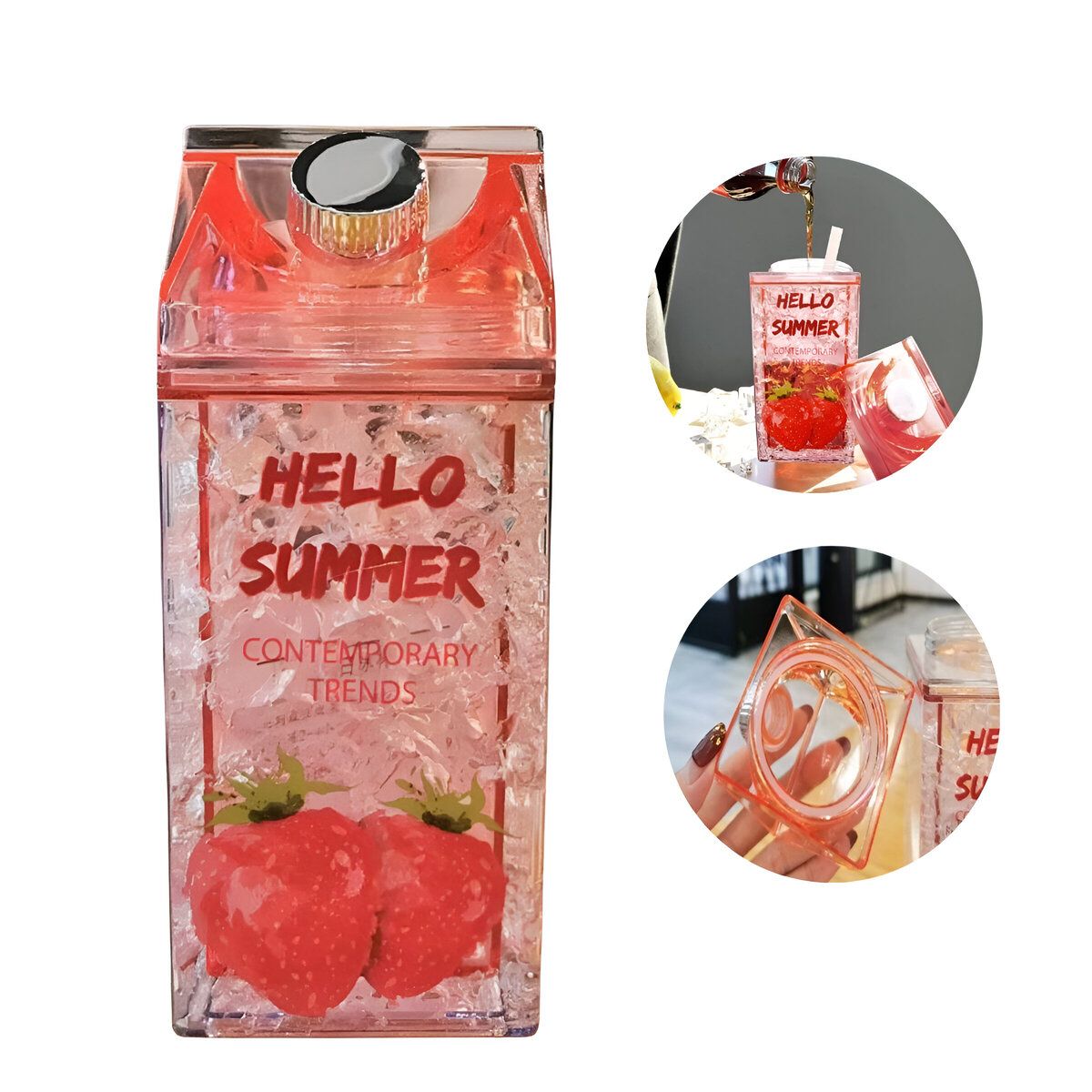 ELMEJORPRECIO - Tomatodo con Gel para Enfriar de 400ml Rojo
