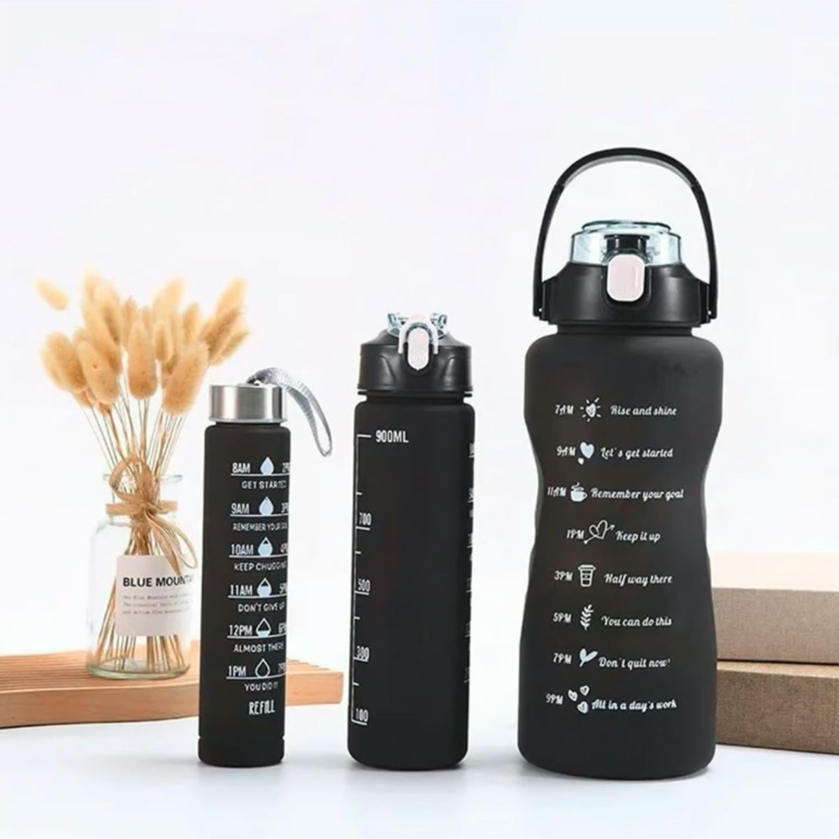 OEM - Botella Tomatodo 3 Piezas Negro con Sticker