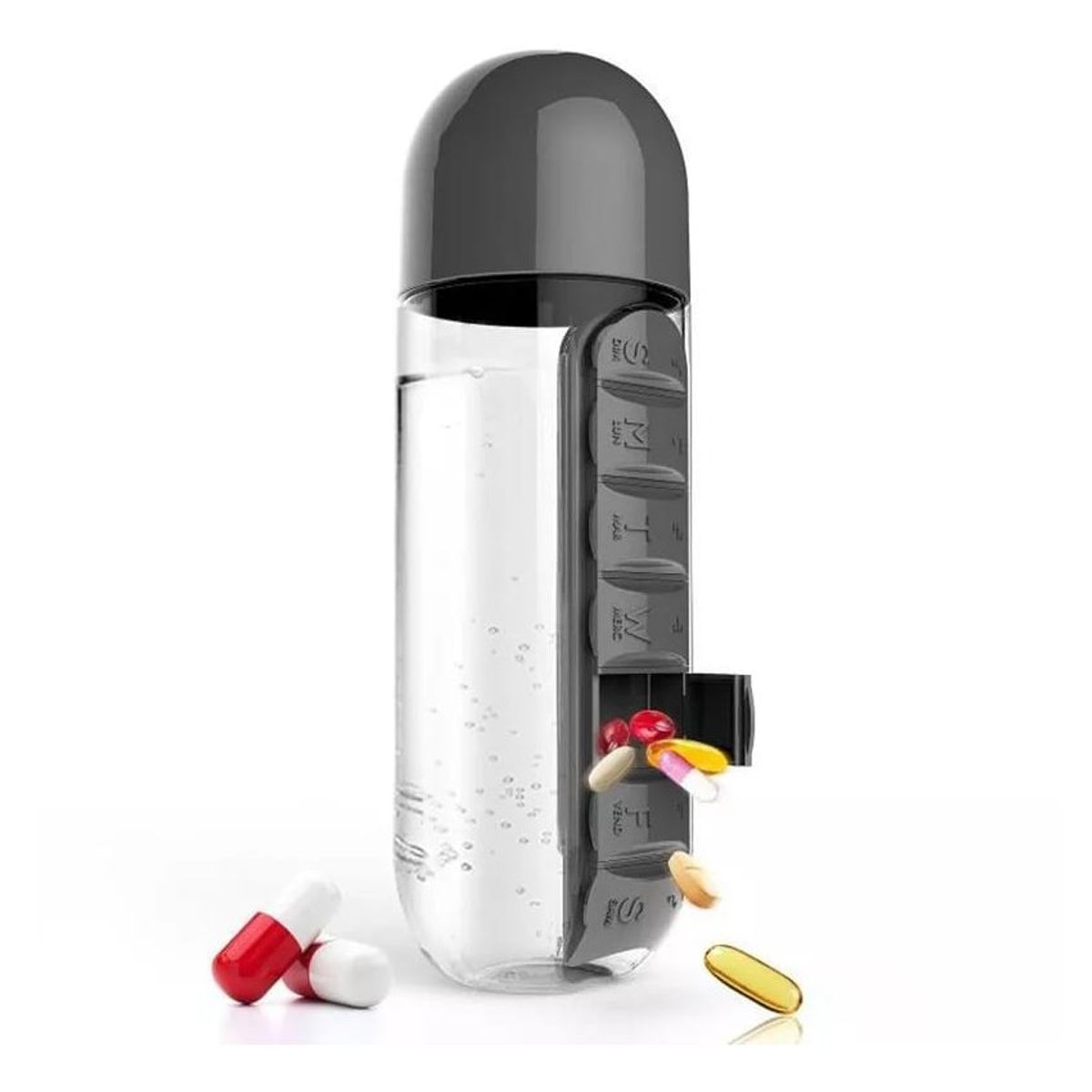 GENERICO - Tomatodo pastillero con 7 comportamientos portátil 600ml