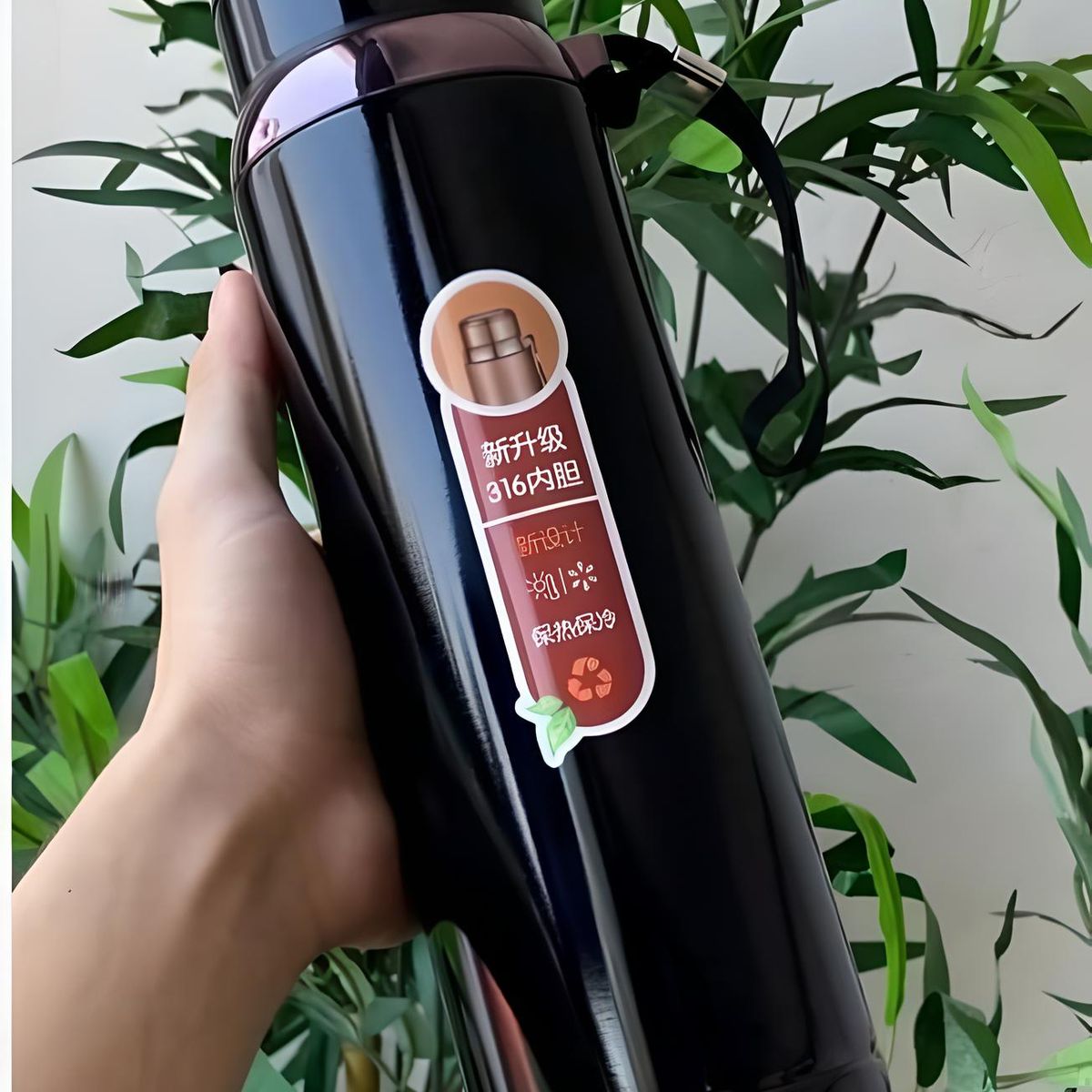 GENERICO - TERMO TOMATODO BOTELLA DE ACERO INOXIDABLE DE 1 LITRO