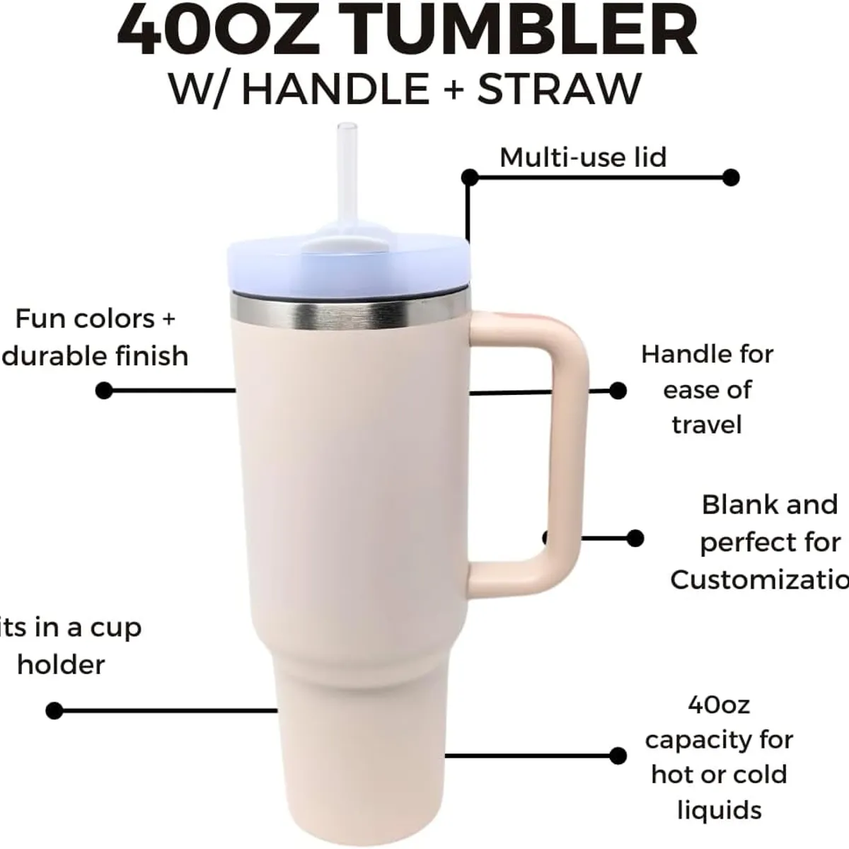 GENERICO - TERMO TAZA VASO TOMATODO TÉRMICO ACERO INOXIDABLE ROSADO 1200 ML