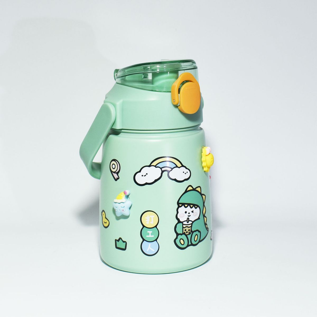 GENERICO - Termo Botella de Acero con pines - Verde