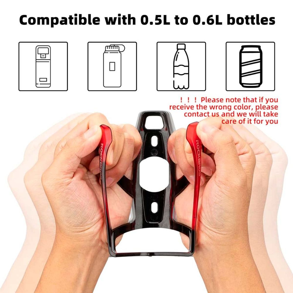 ROCKBROS - Portabotella de Policarbonato Rockbros