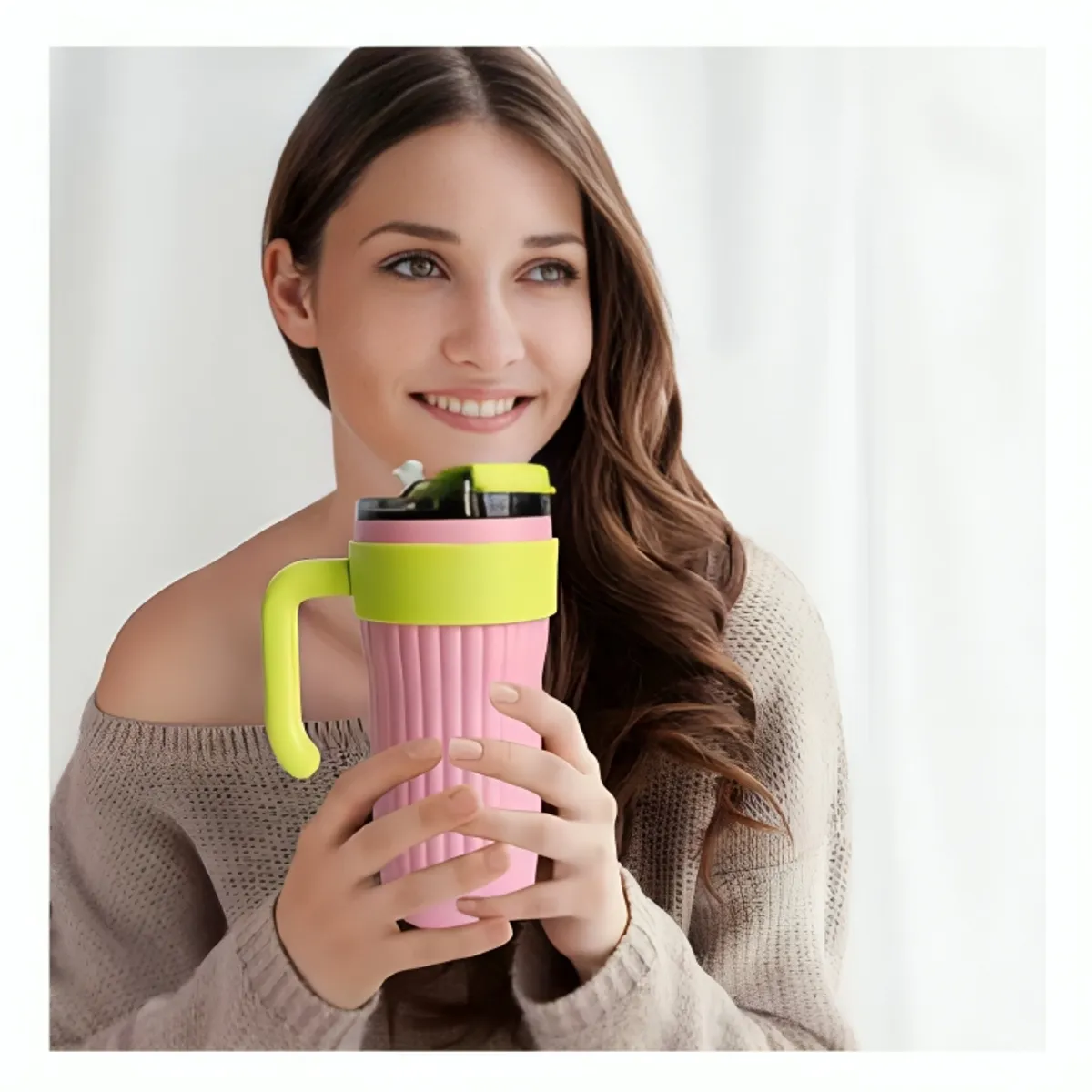 GENERICO - Termo Tomatodo Doble Pico Taza de Acero Inoxidable 304 de 860 ml