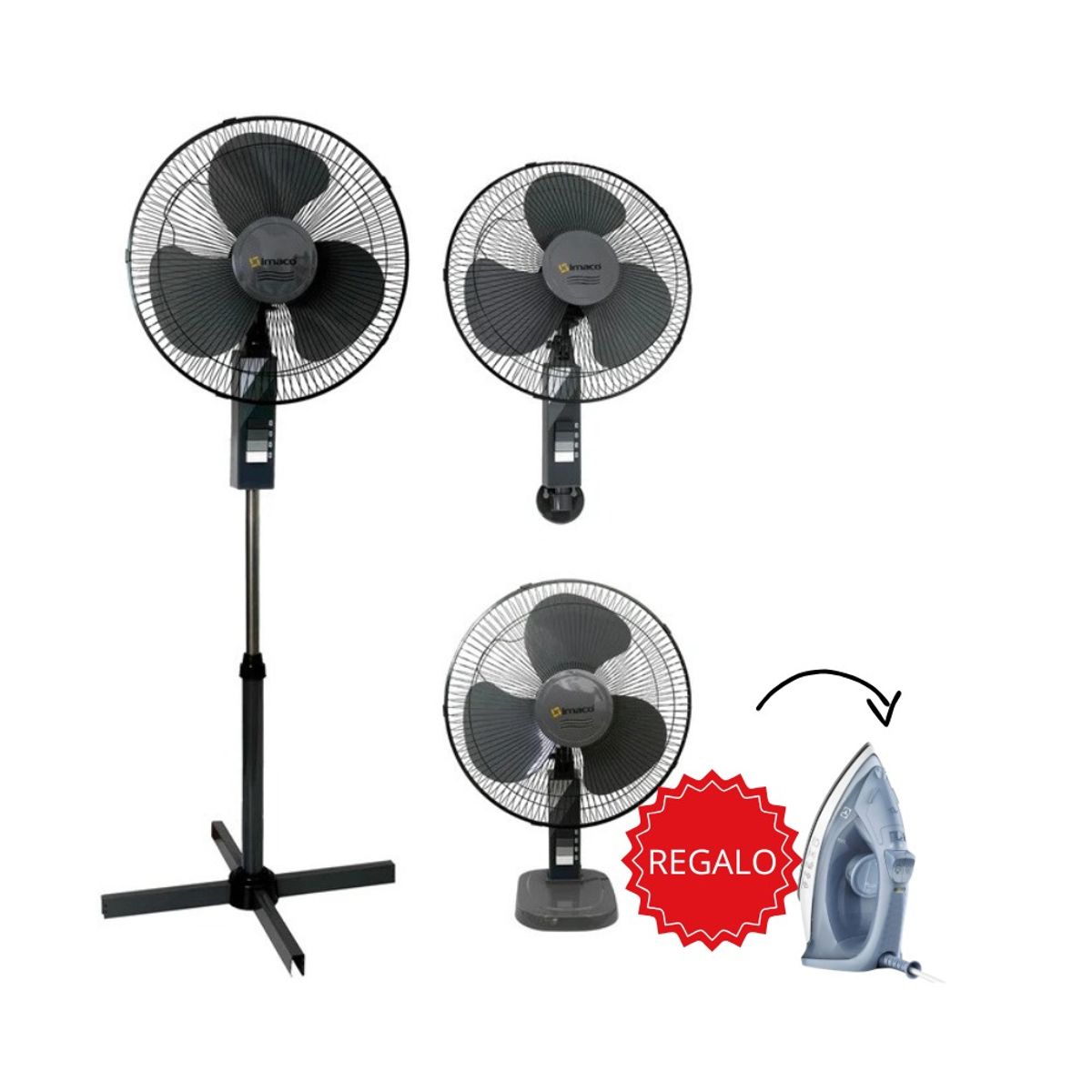 IMACO - Ventilador Tres En Uno 16 FS1631 Imaco + REGALO