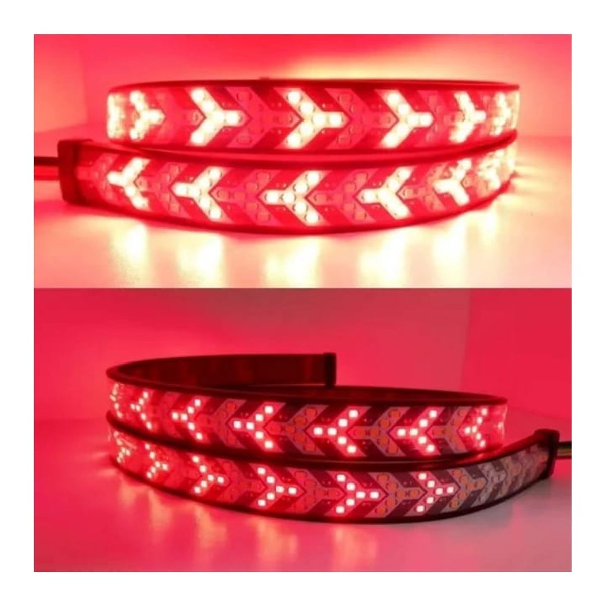 GENERICO - Tira Led Autoadhesiva Para Señalización Rojo - Flecha 150cm